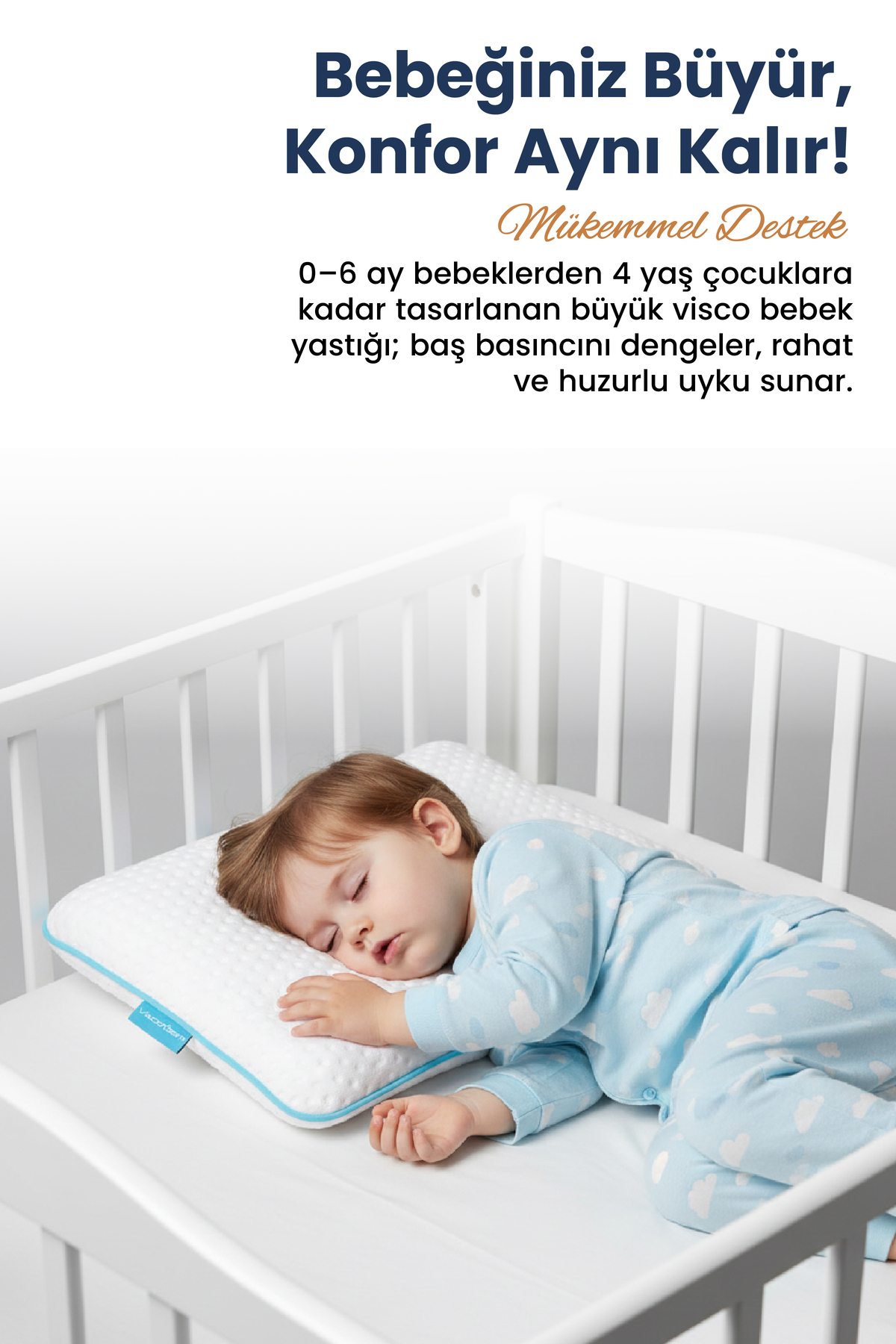 Viscofoam Ortopedik Bebek Yastığı Visco Bebek Yastığı 45 X 30 X 8 Cm fotoğrafı 2 (önizleme)