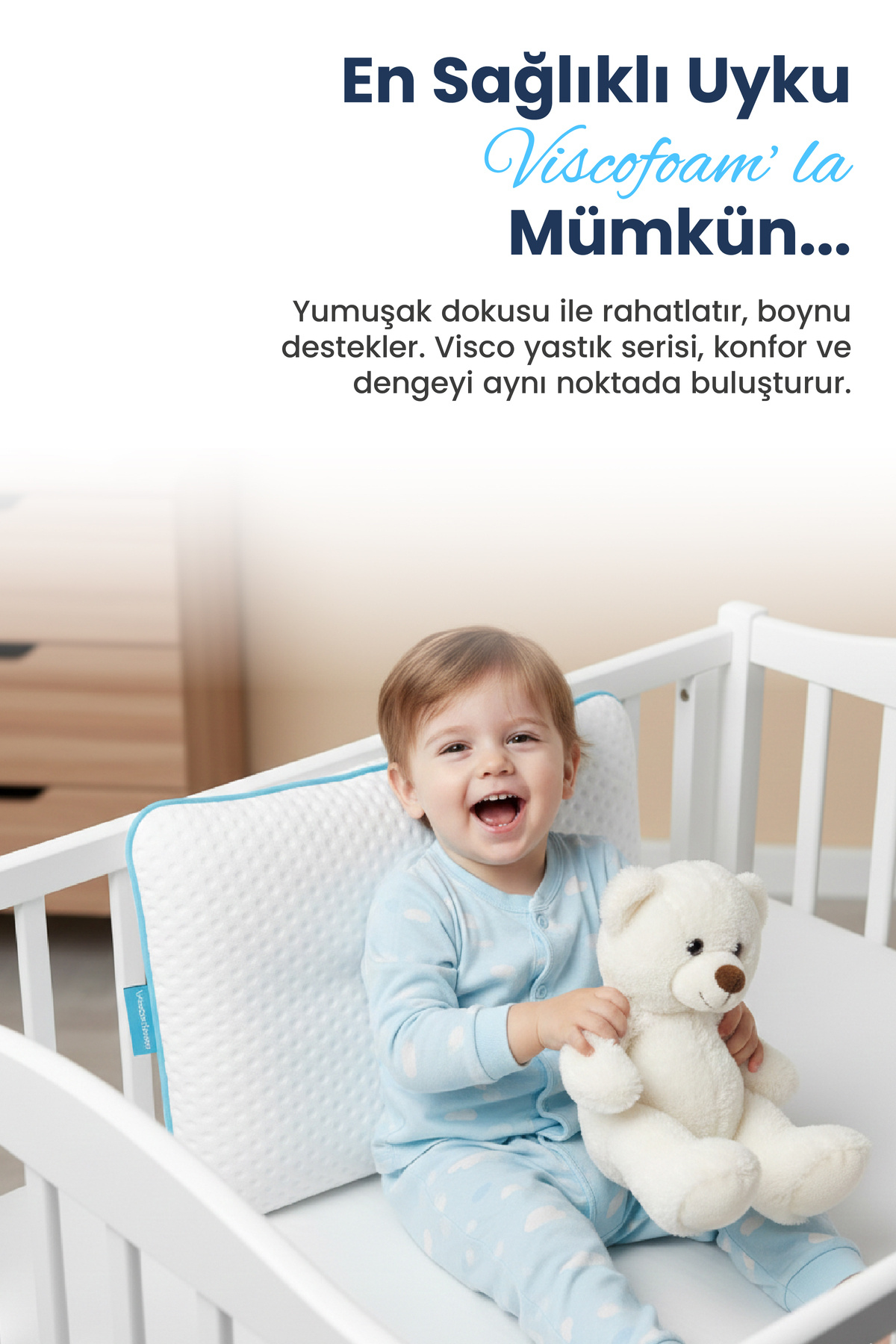 Viscofoam Ortopedik Bebek Yastığı Visco Bebek Yastığı 45 X 30 X 8 Cm fotoğrafı 6 (önizleme)