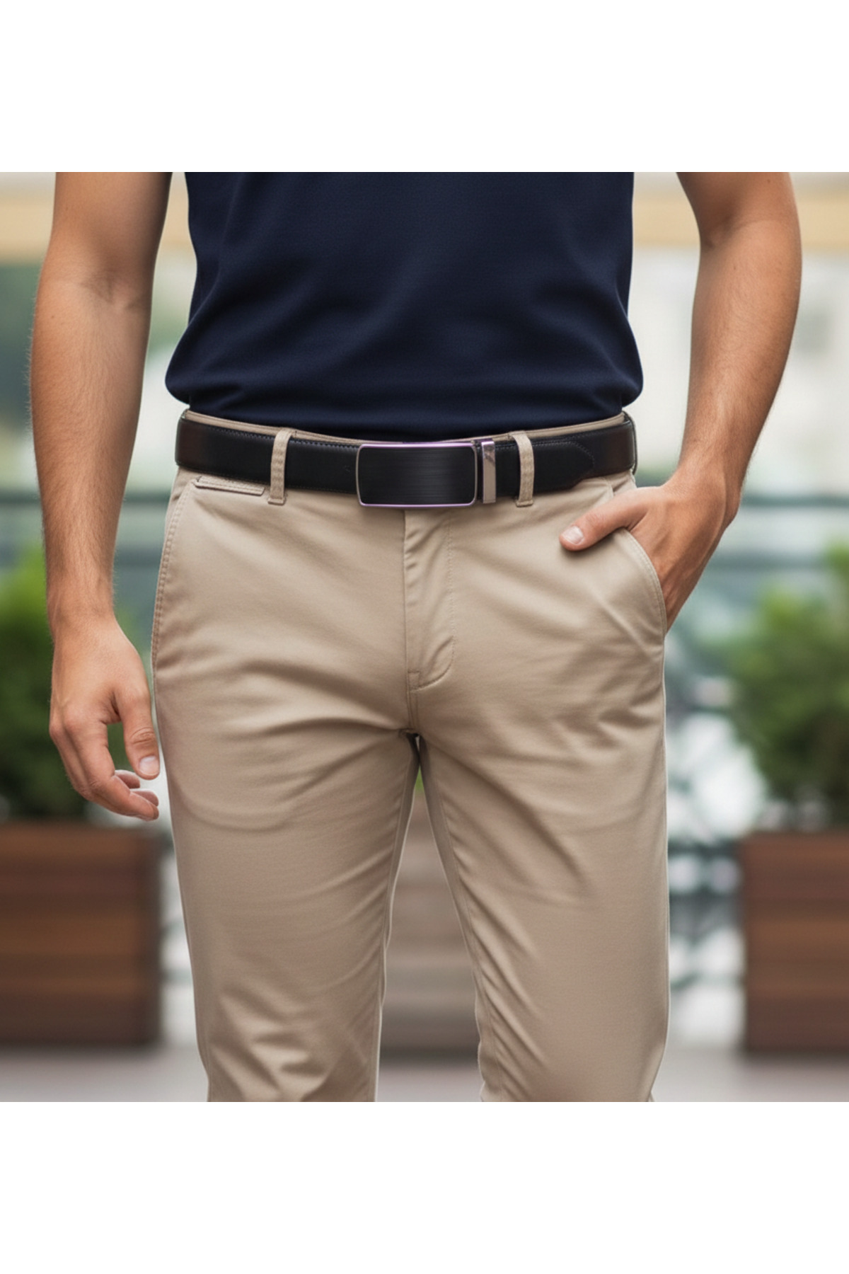 KASVA DERİ  3.5 Cm Otomatik Kemer - Görsel 2