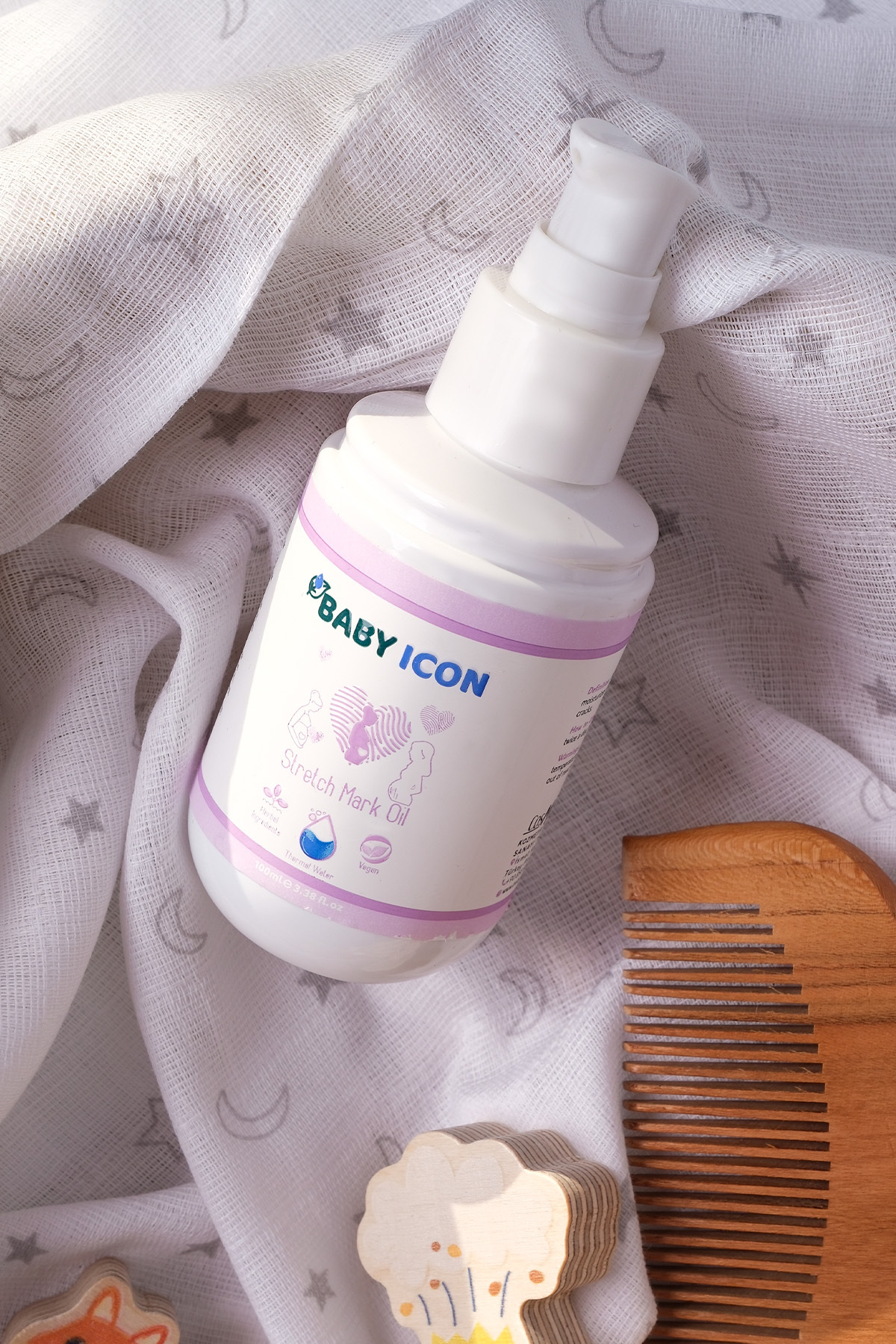 Baby İcon %100 Doğal Organik Vegan Çatlak Karşıtı & Nemlendirici Cilt Bakım Yağı 100 ML fotoğrafı 7 (önizleme)