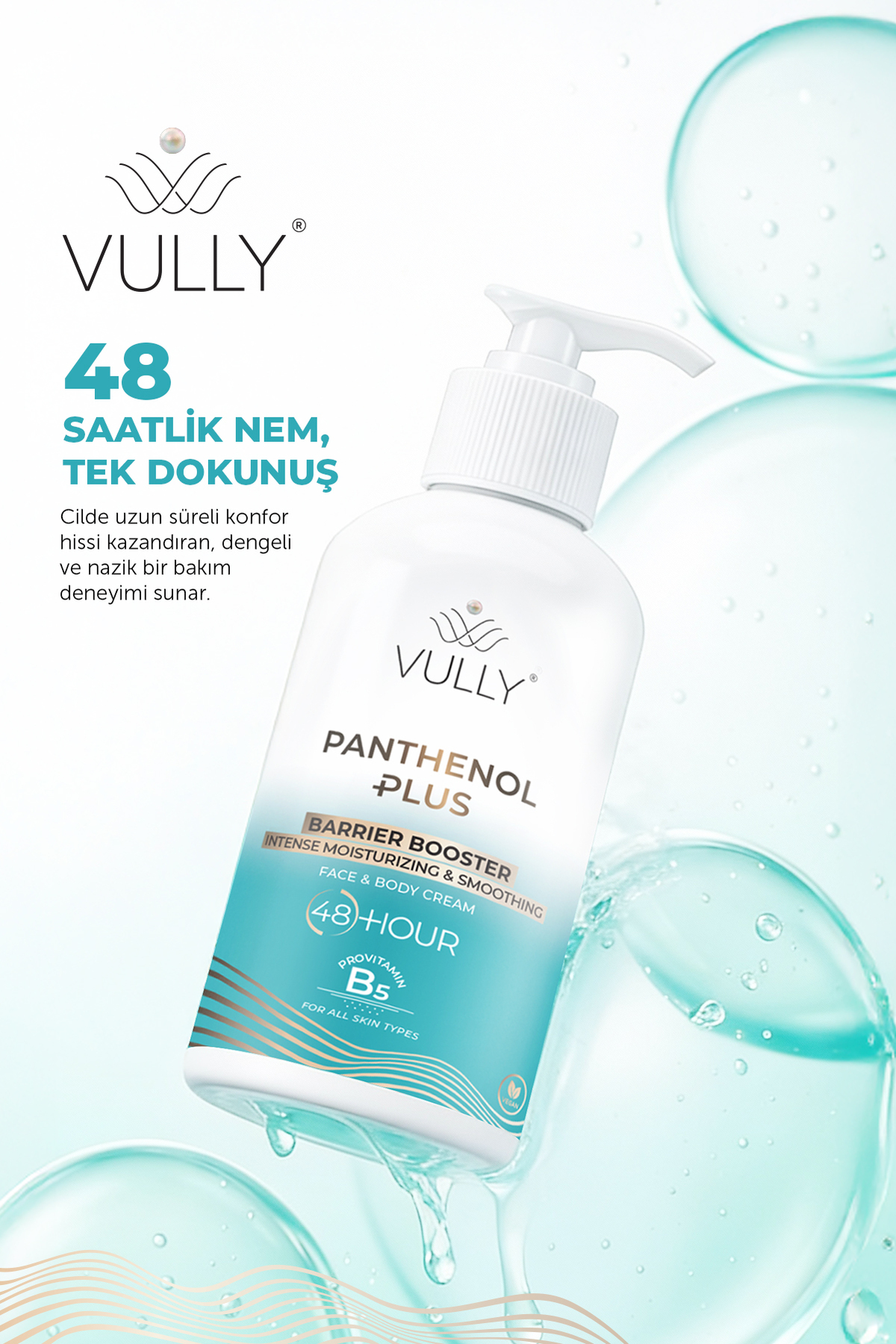Panthenol Plus 48 Saate Kadar Yoğun Nemlendirici ve Onarıcı Yüz & Vücut Kremi 250 ml — تصویر 3 از 6