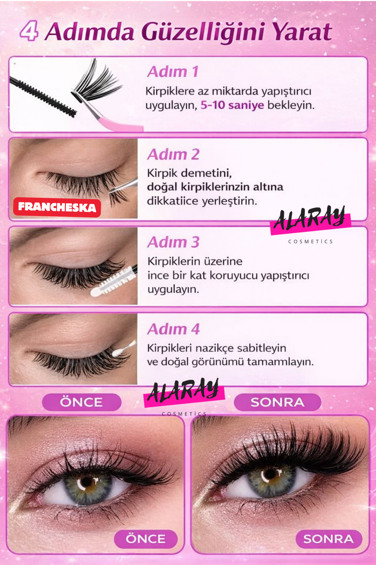 Rus Volume 30d Takma Ipek Kirpikler Mix Kendin Yap Seti -yapıştırıcı Ve Cımbız Ile 20 Uygulama — rusmega30dset — تصویر 4 از 9