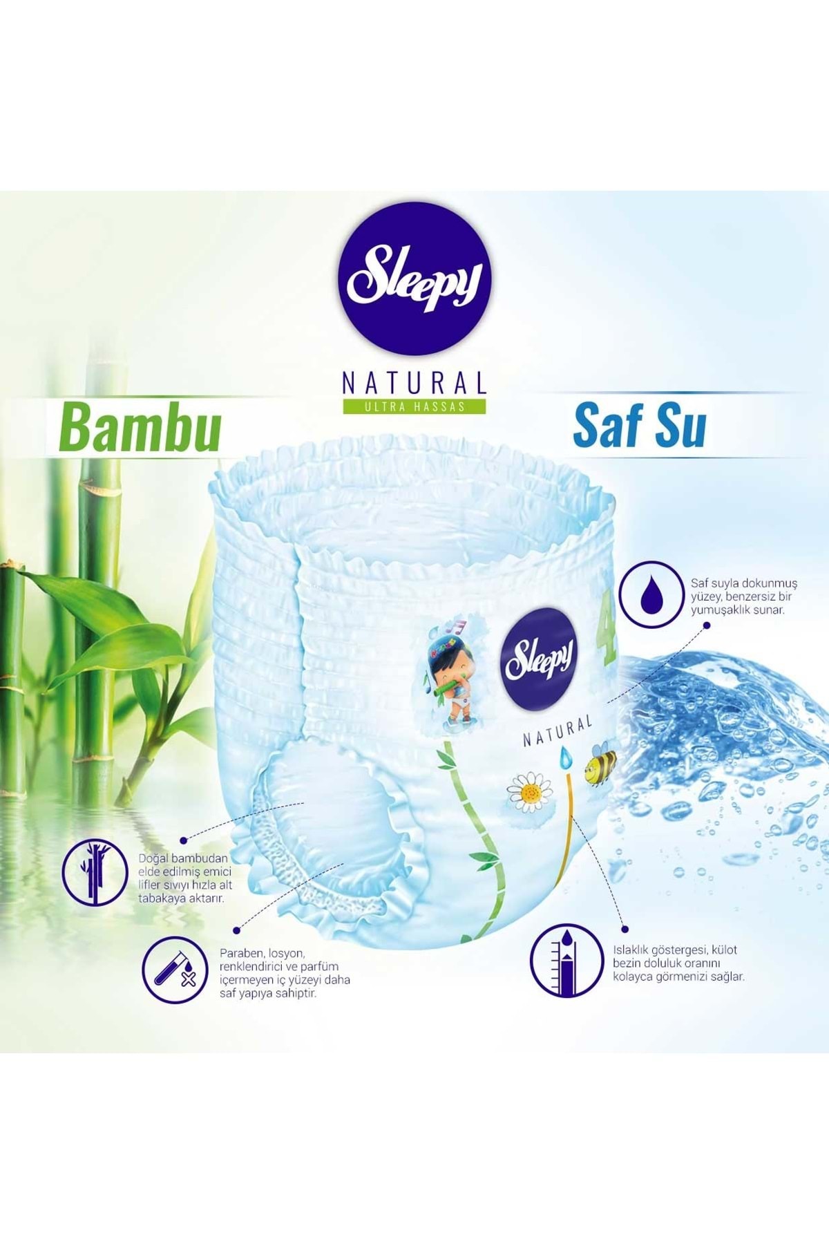 Sleepy Külot Bebek Bezi Beden:4 (7-14Kg) Maxi 60 Adet Jumbo Pk Serisi fotoğrafı 2 (önizleme)