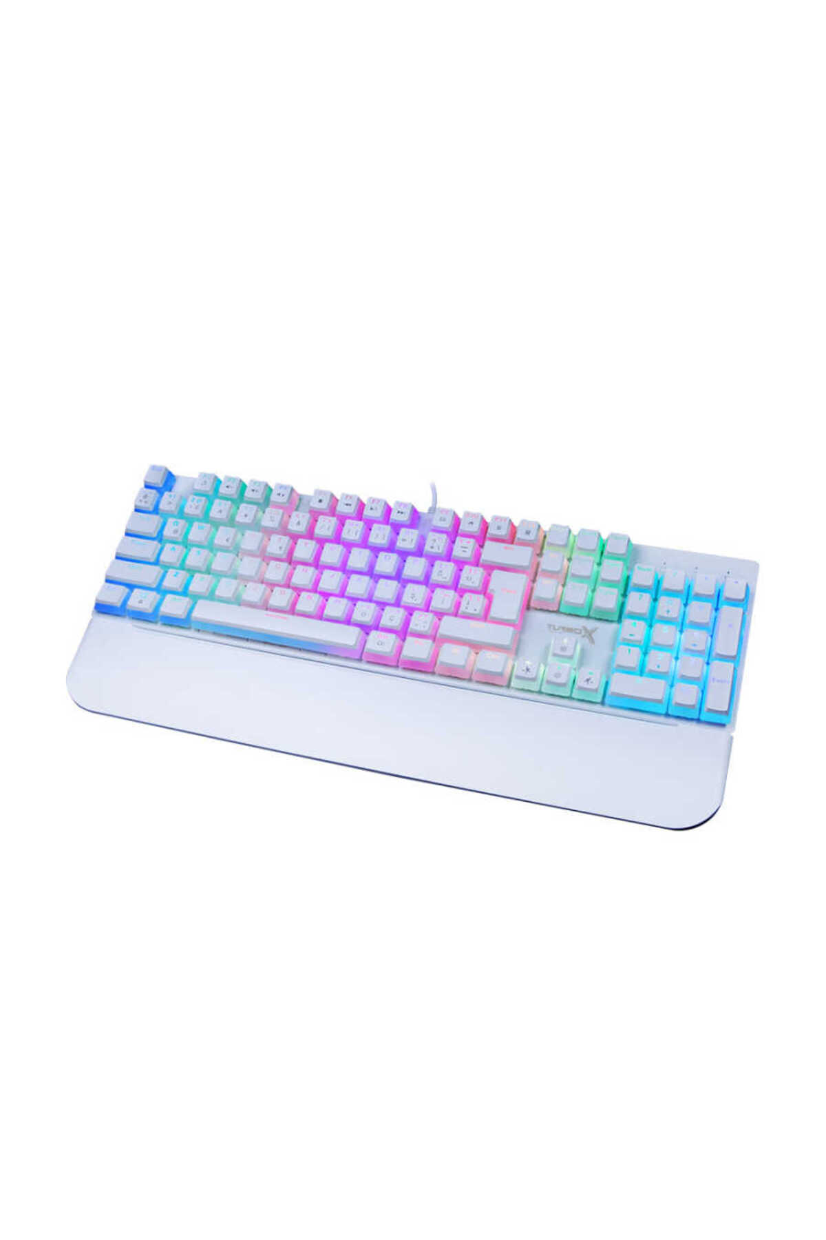 TR-MK10PD Gaming Mechanical Pudding Key Wrist Support Blue Switch White Mechanical Rgb Keyboard