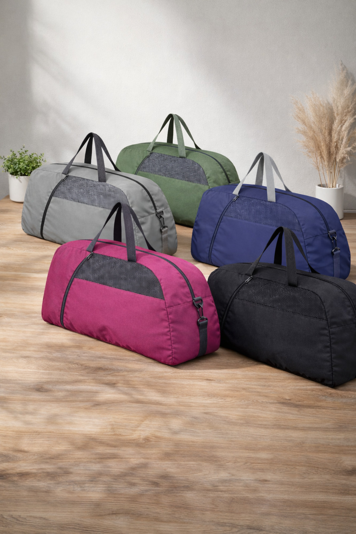 KAFF  Büyük Boy Önü Cepli Ayarlanabilir Omuz Askılı El Seyahat Spor Çantası - Görsel 8