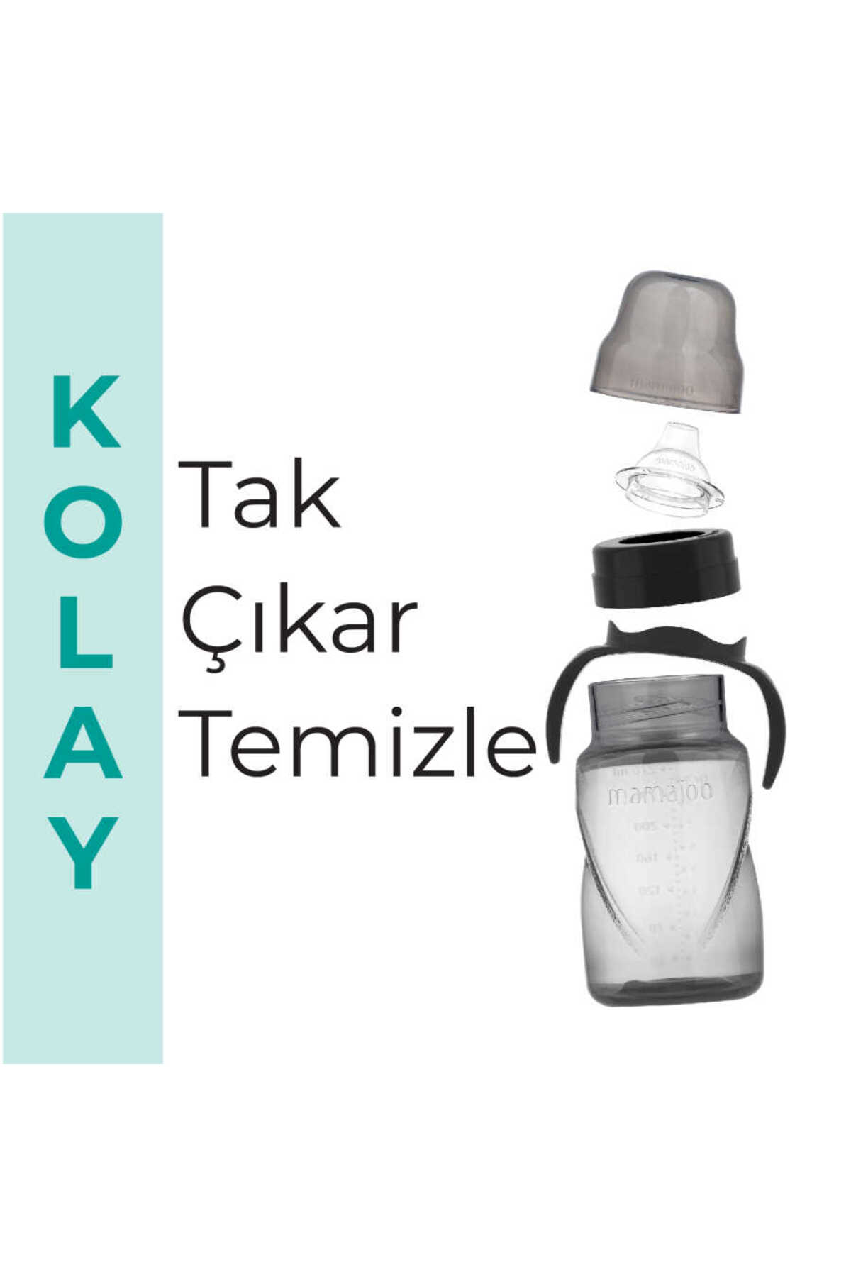Mamajoo Antikolik Akıtmaz Alıştırma Bardağı 270 ml Black, 9 Ay+ fotoğrafı 6 (önizleme)