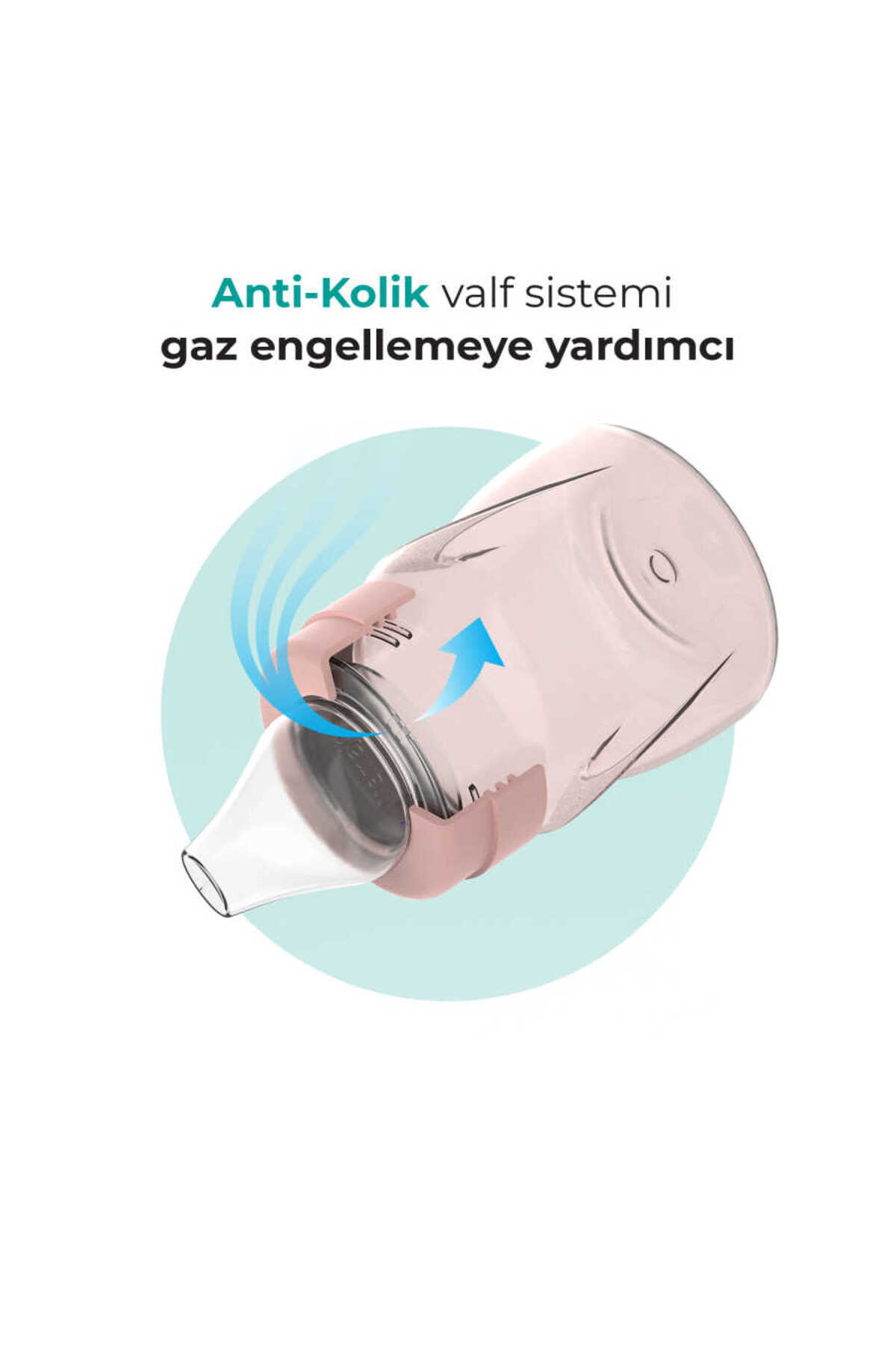 Mamajoo Antikolik Akıtmaz Alıştırma Bardağı 160 ml Powder Pink, 6 Ay+ fotoğrafı 3 (önizleme)
