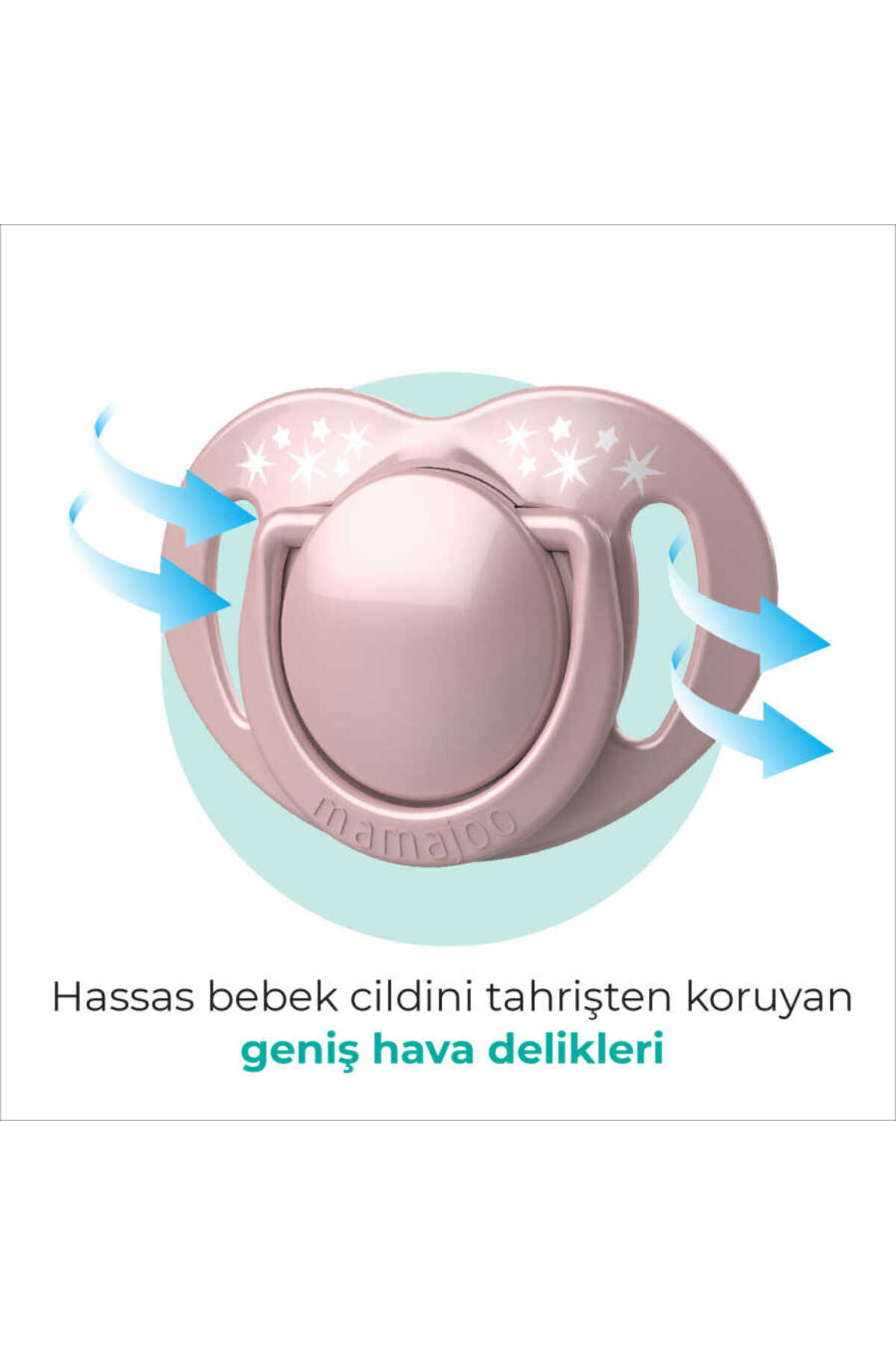 Mamajoo Ortodontik Emzik Seti 0 Ay+ Powder Pink | İkili, Silikon, Damaklı | Sterilizasyon & Saklama fotoğrafı 5 (önizleme)