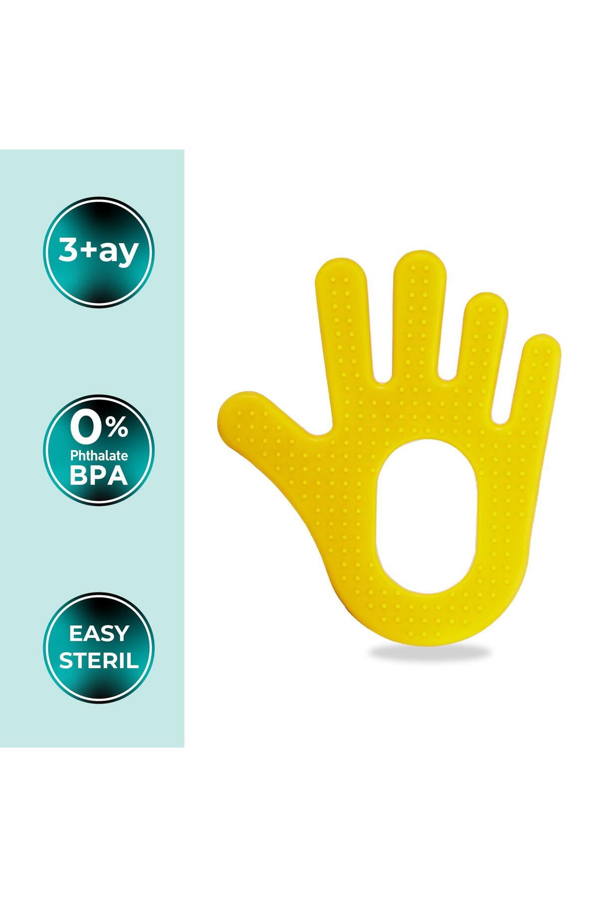 Mamajoo Yumuşak Diş Kaşıyıcı Sarı El fotoğrafı 2 (önizleme)