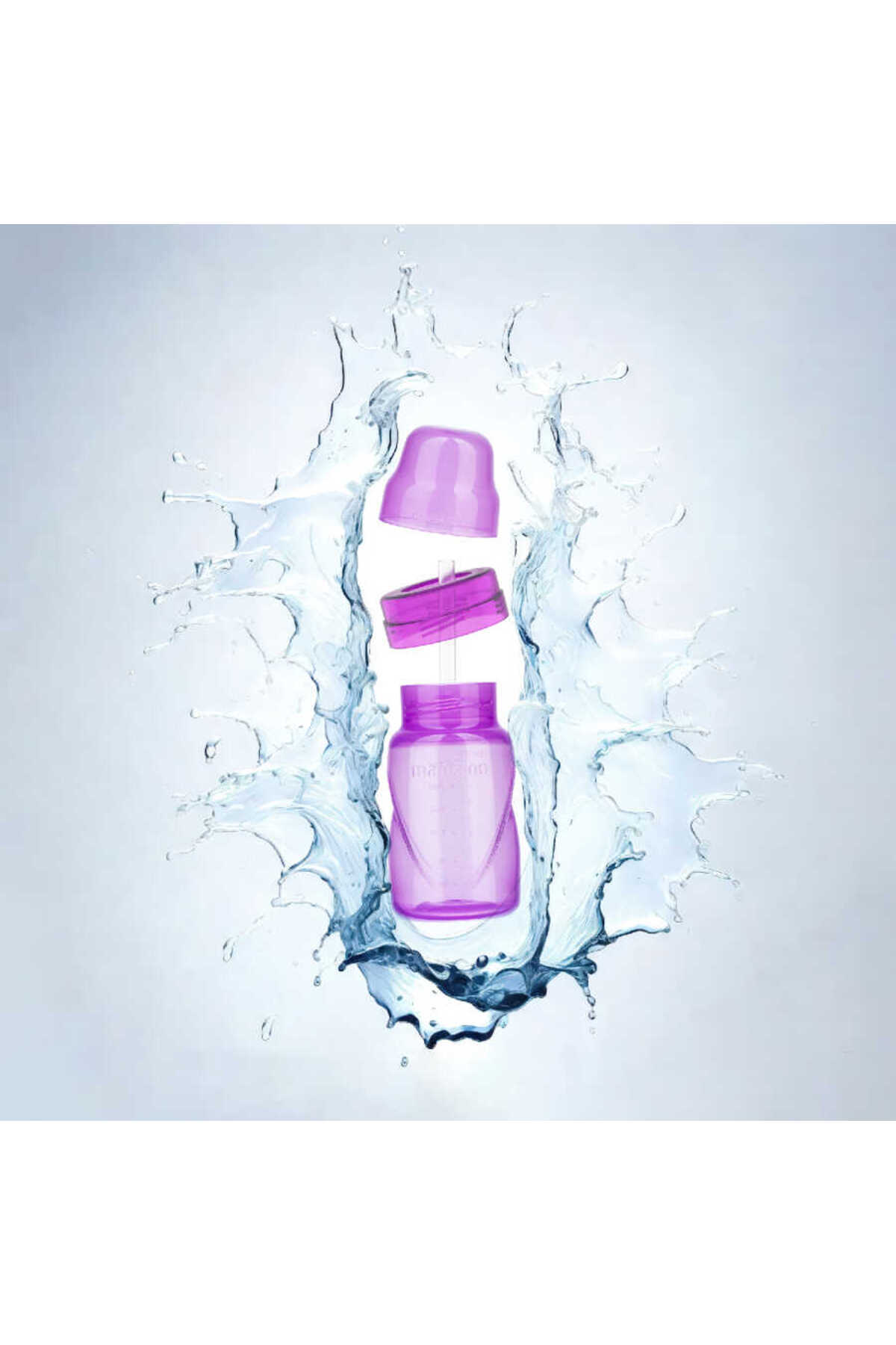 Mamajoo Antikolik Akıtmaz Pipetli Bardak 270 ml Mor, 12 Ay+ fotoğrafı 7 (önizleme)