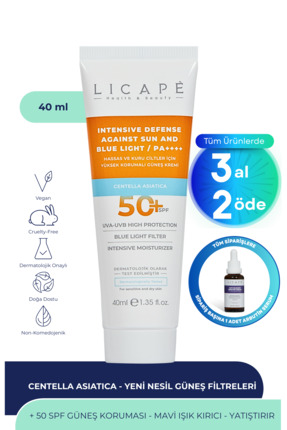 Licape Hassas Ve Kuru Ciltler İçin Yüksek Korumalı 50 Faktör Güneş Kremi 40ml