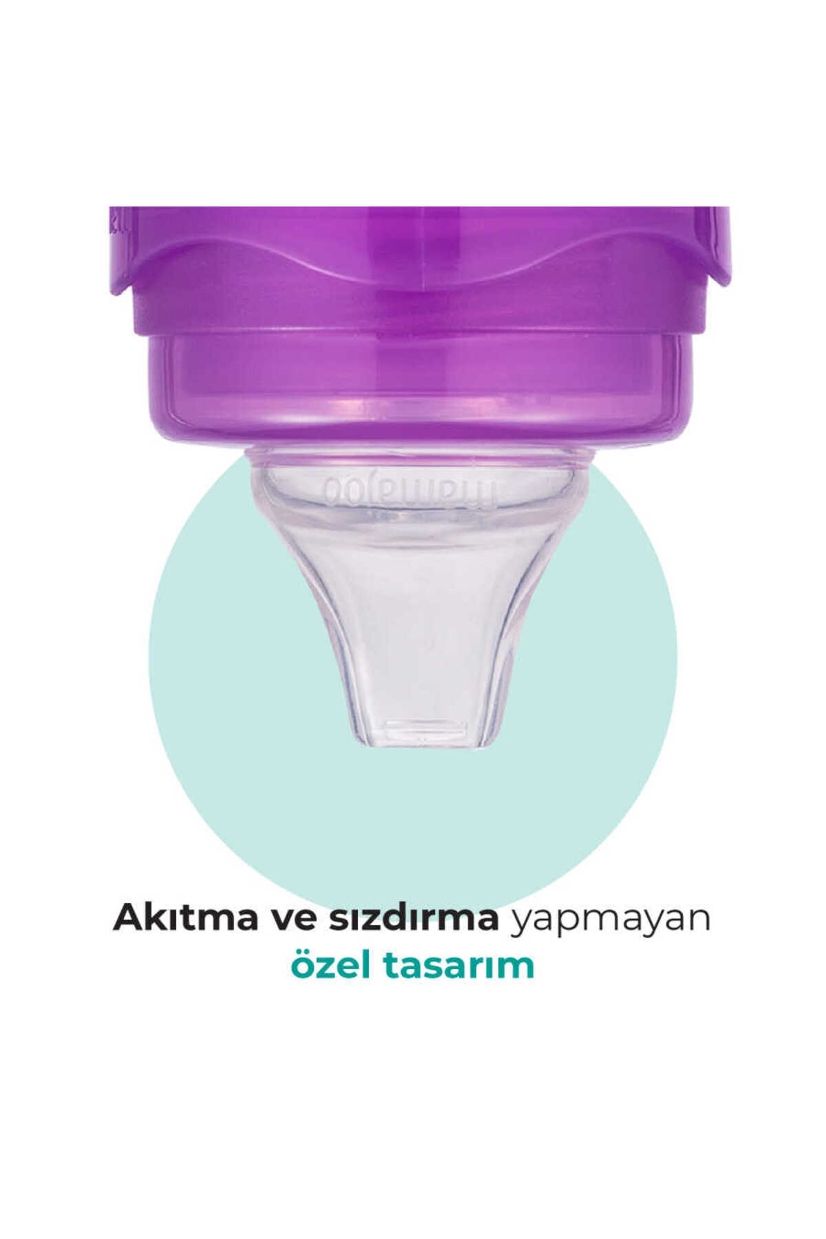 Mamajoo Damlatmaz Eğitici Kulplu Bardak, 160 Ml, Mor, 6 Ay , 1 Adet fotoğrafı 5 (önizleme)