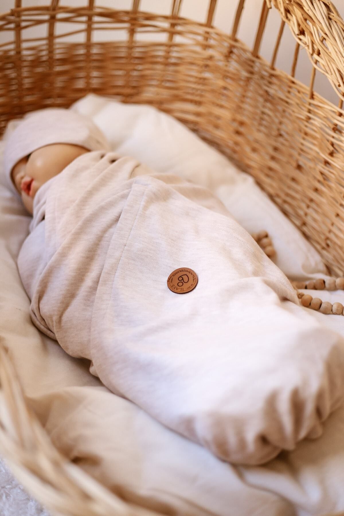 ilays beauty Birinci Sınıf Pamuklu Çok Amaçlı Kundak/battaniye (SOFT BEJ) fotoğrafı 4 (önizleme)