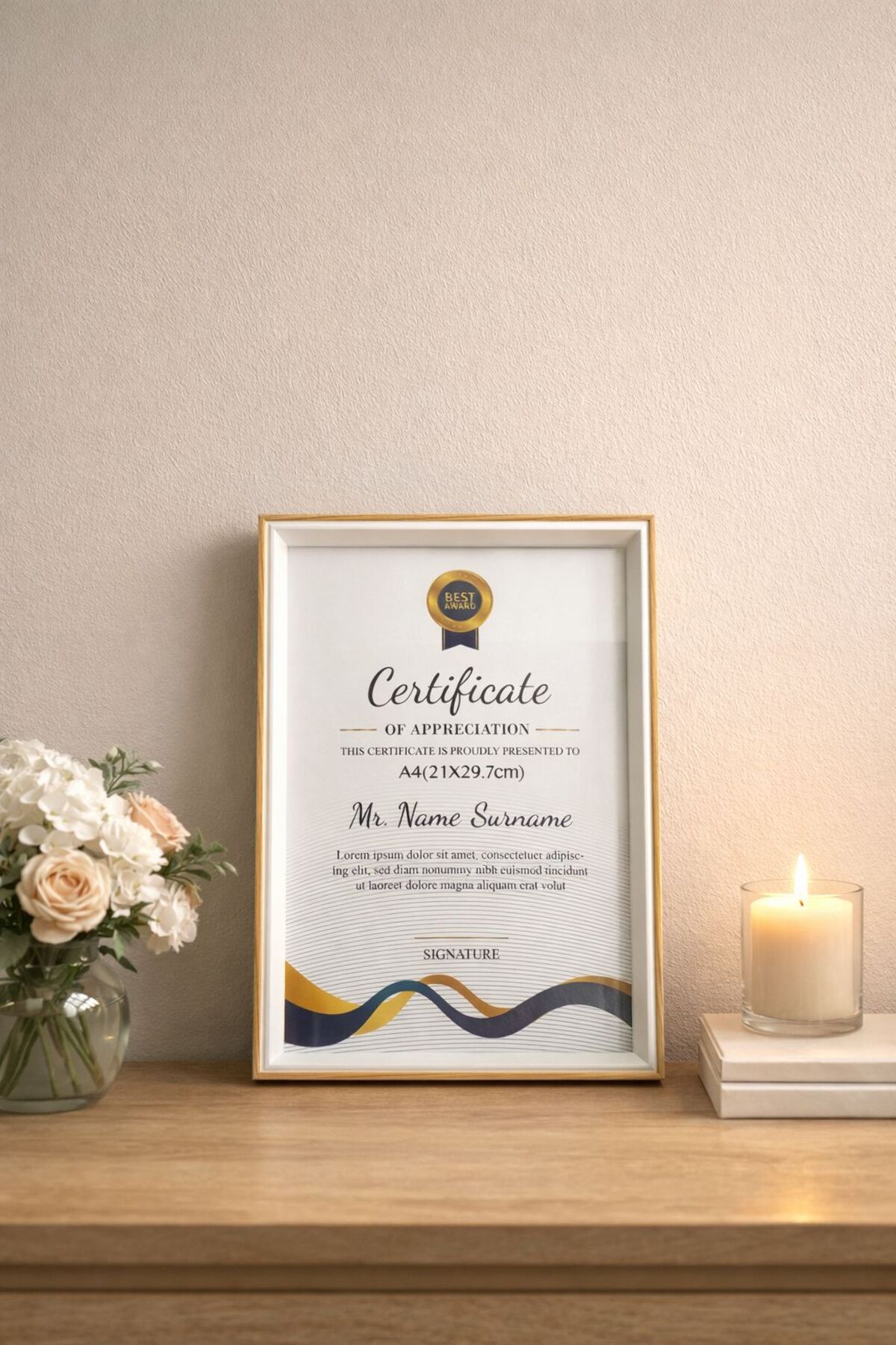 Photo Frame Wooden frame a4 size 21*29.7cm diploma certificate frame