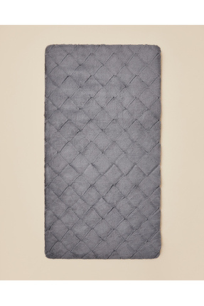 English Home Soft Touch Rabbit Pelüş Halı 80x150 cm Antrasit