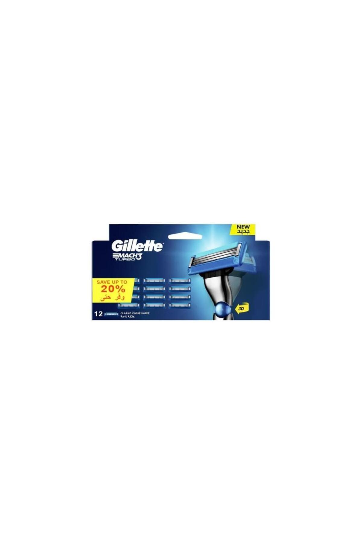 Gillette Mach3 Turbo Yedek Bıçak 12