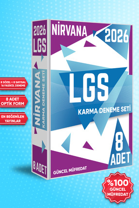 Karekök Yayınları 2026 LGS 8.SINIF Nirvana Karma Deneme Seti 8 Farklı Yayın