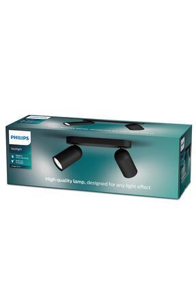 Philips myLiving Pongee Tavan/Duvar 2'li Siyah Spot Lamba GU10 Duy (Ampul bir...