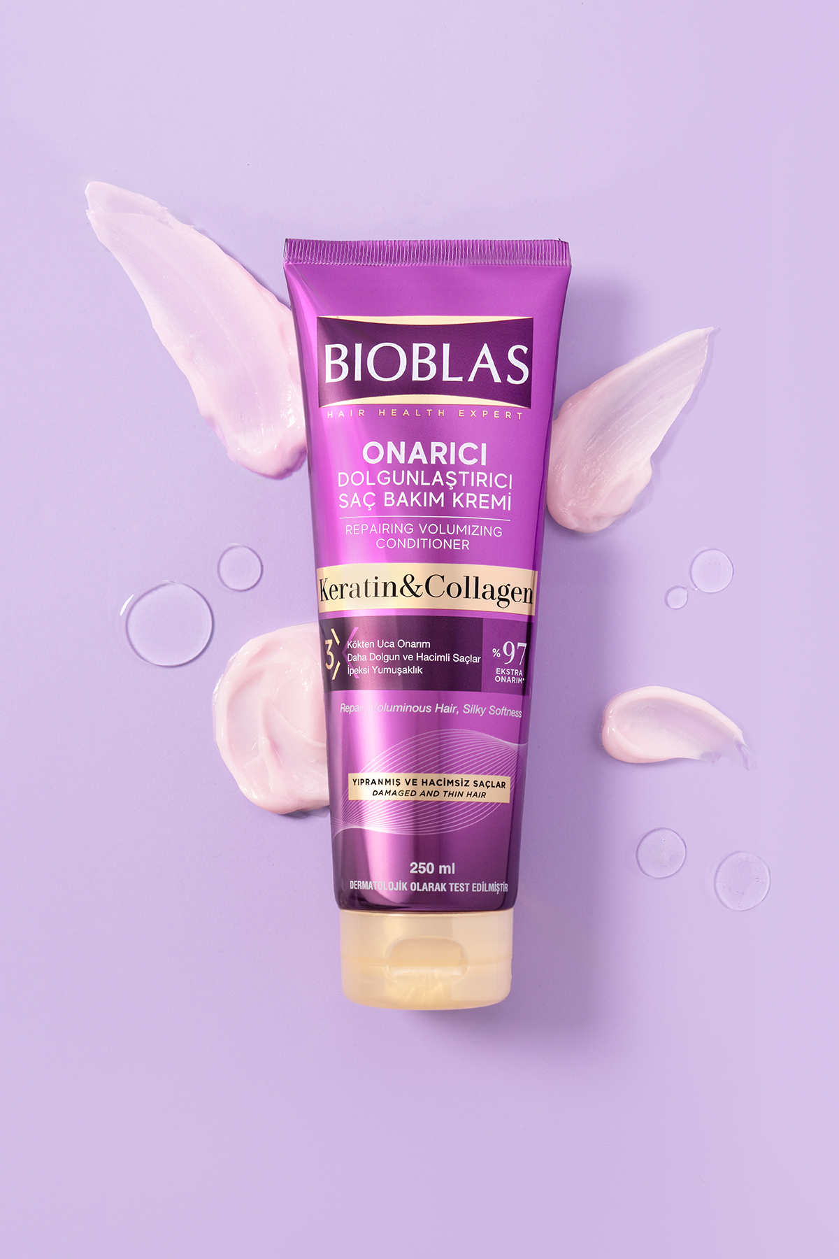 Keratin Kolajen Saç Bakım Yağı + Saç Bakım Şampuanı + Sıvı Saç Kremi + Saç Bakım Kremi — B10318 — تصویر 3 از 6