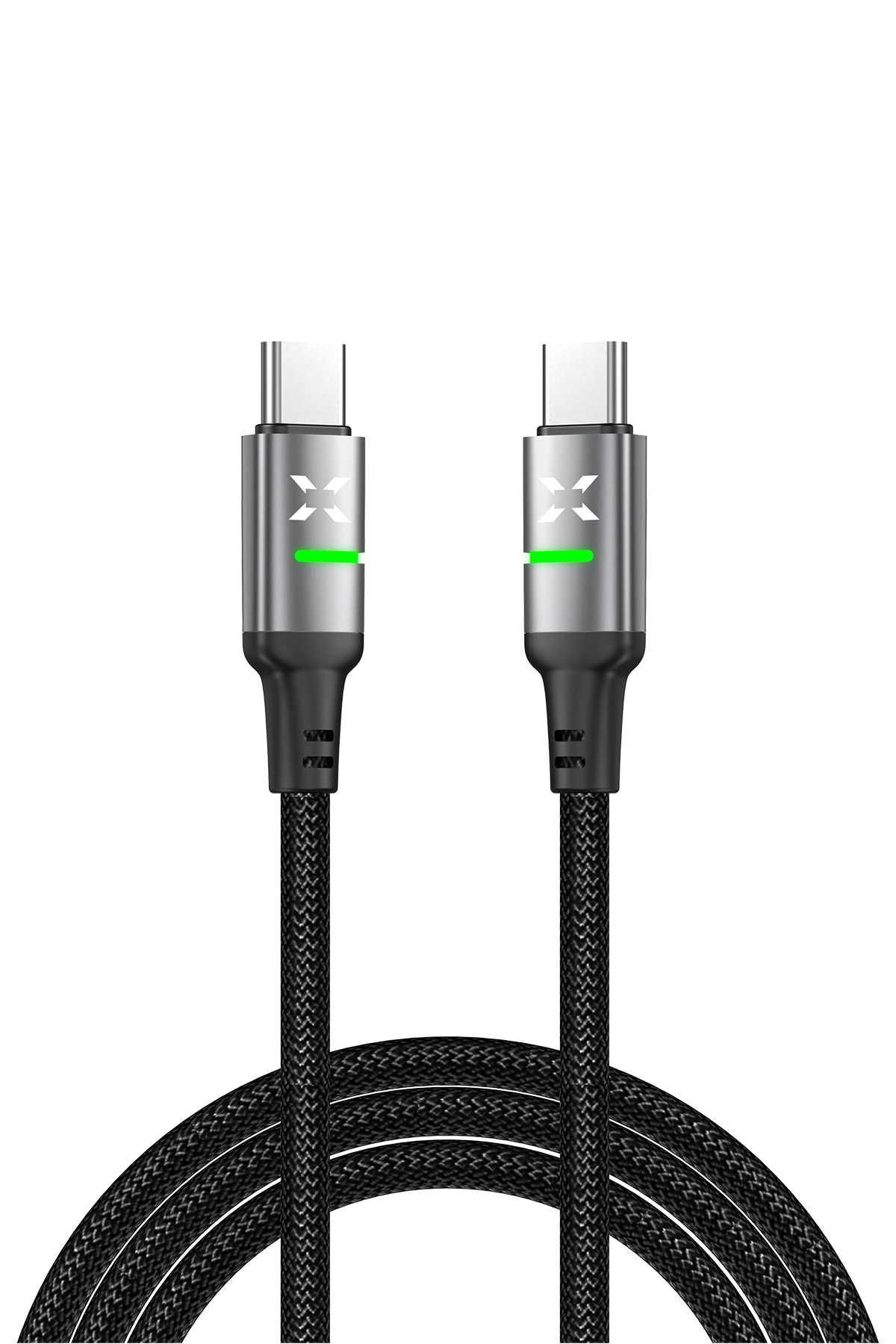 Type C Fast Charging Cable | Type-C to Type-C, 60W, 480 Mbps, 1.2m, PD, Braid, Led Indicator (X6421)