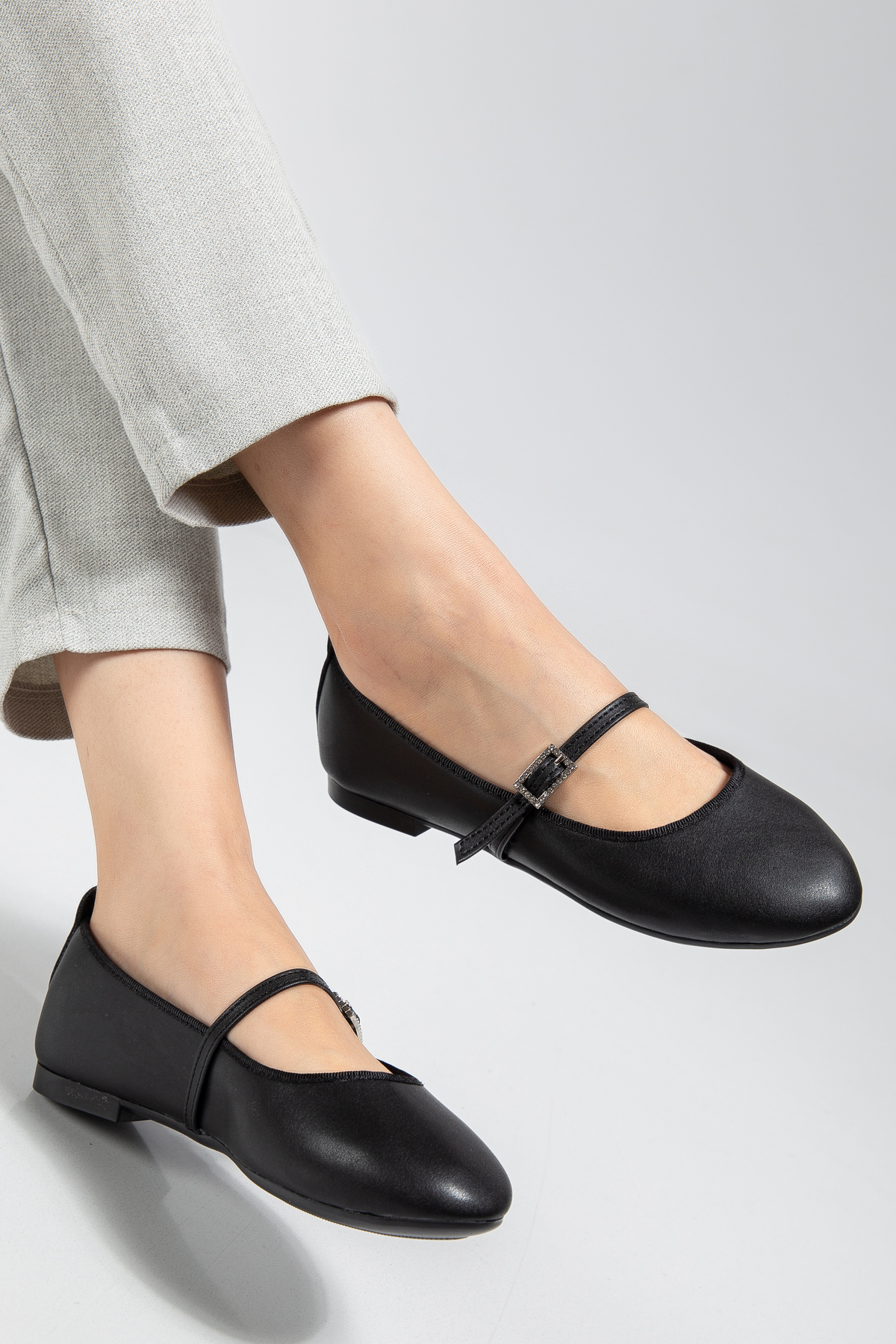 Ghattix  Kadın Günlük Klasik Sade Babet - Görsel 2