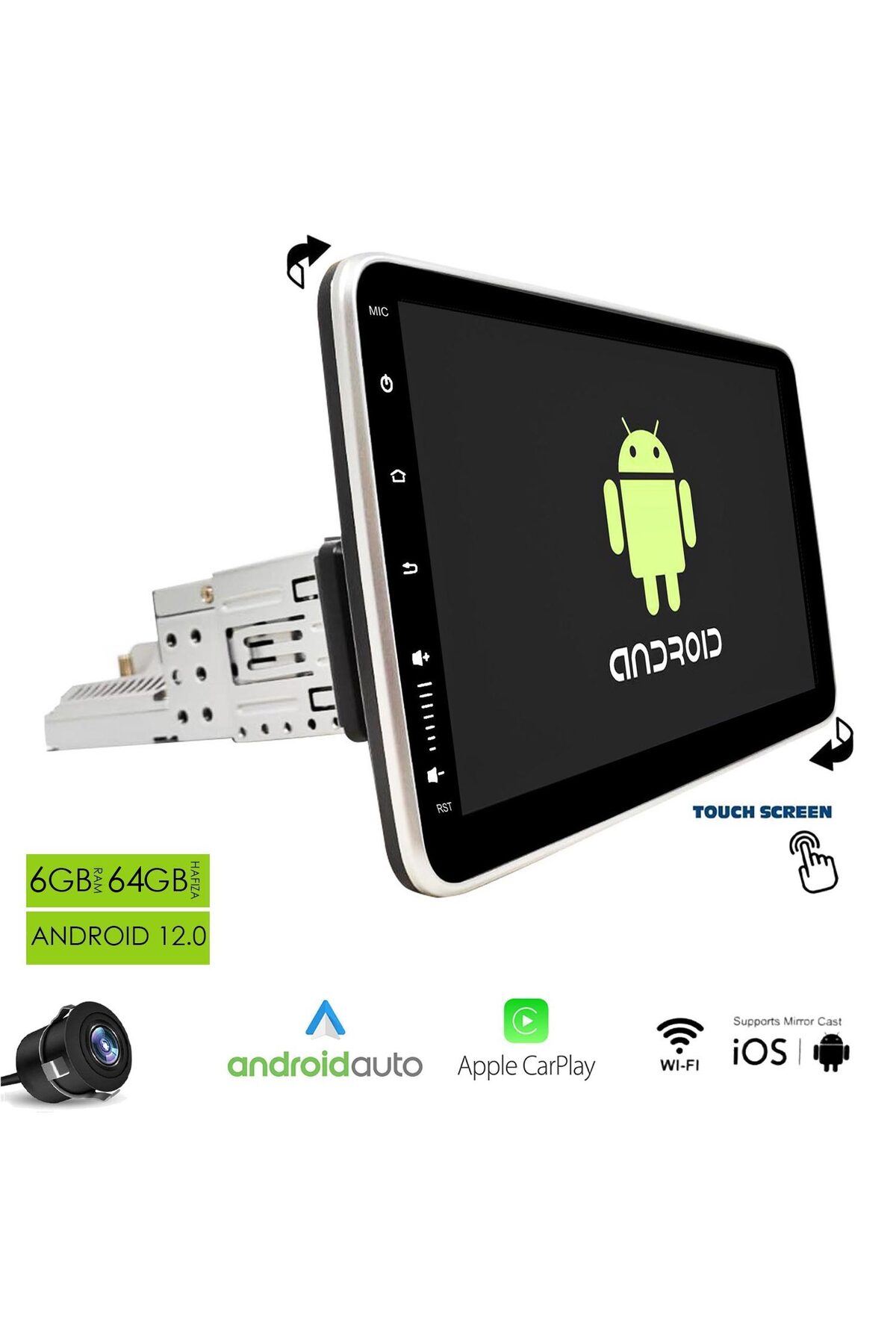 CPR -1002 Android Ekran Multimedya 10.1 Universal 6+64GB Oynar