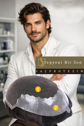 SP sacprotezim yepyeni bir sen Protez Saç Q6 Renk 1b 8X10 Ince Telli Her Yöne...