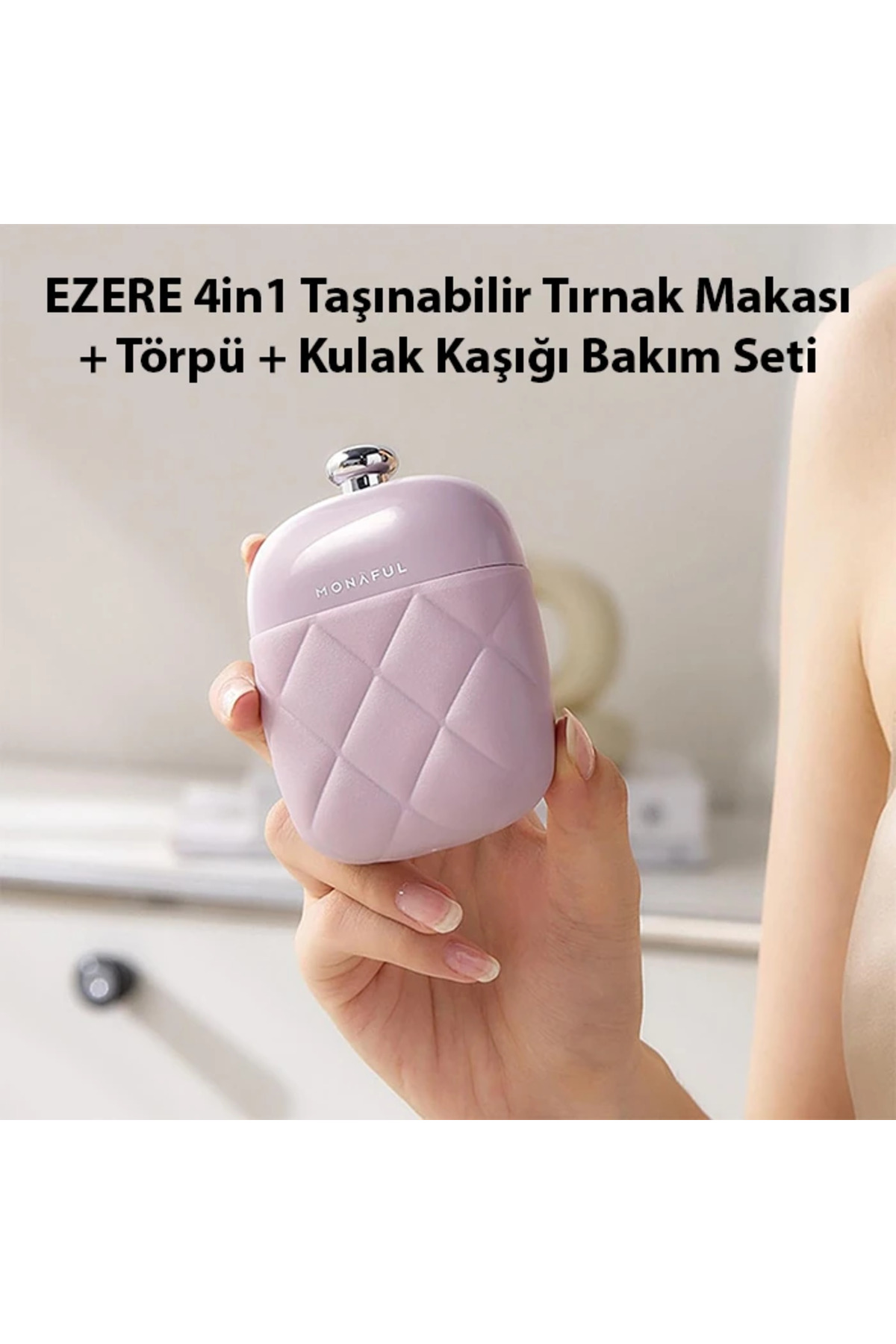 TEKNOLOJİBİZDE EZERE 4in1 Taşınabilir Tırnak Makası + Törpü + Kulak Kaşığı Bakım Seti-(5775) fotoğrafı 3 (önizleme)