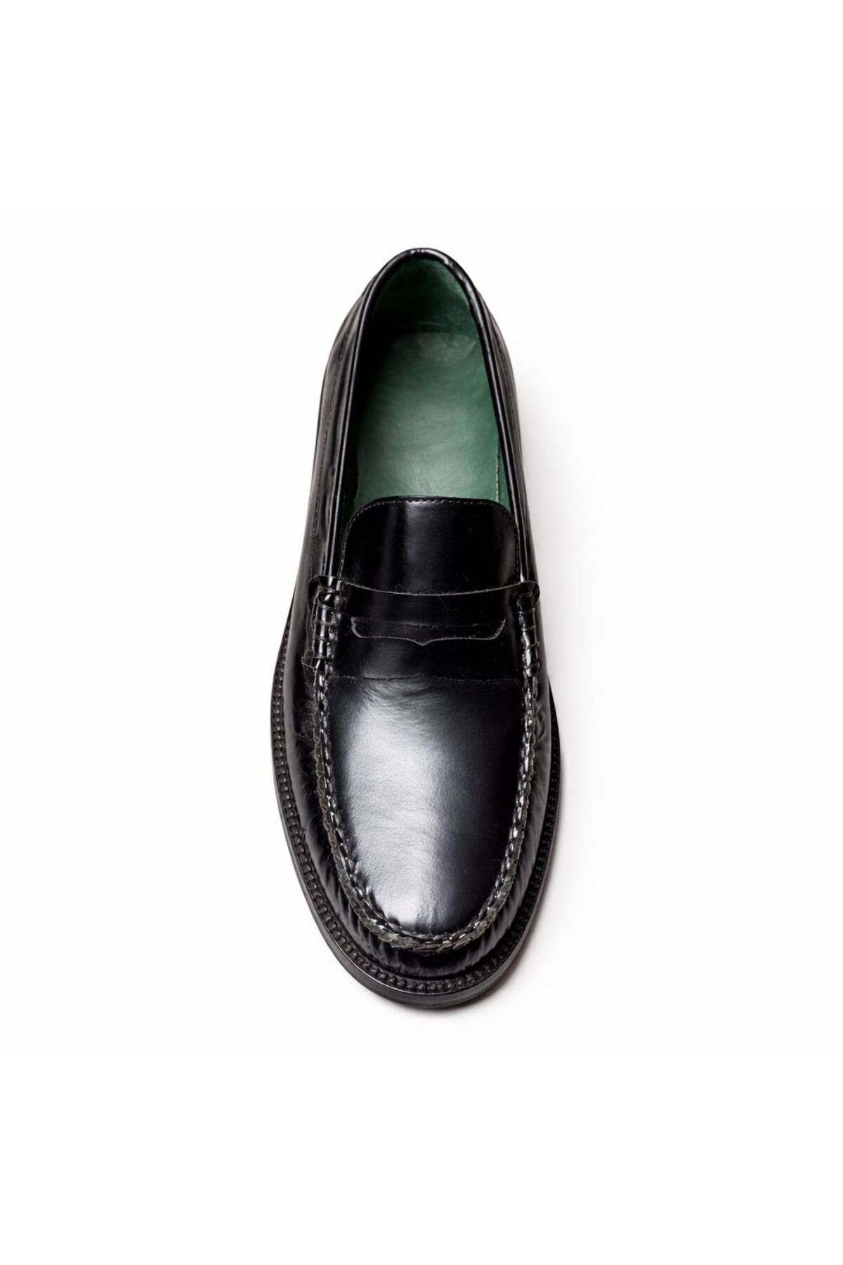 Achelois Monarch Hakiki Deri Siyah Penny Loafer Erkek Ayakkabı, Klasik & Günlük görsel 3