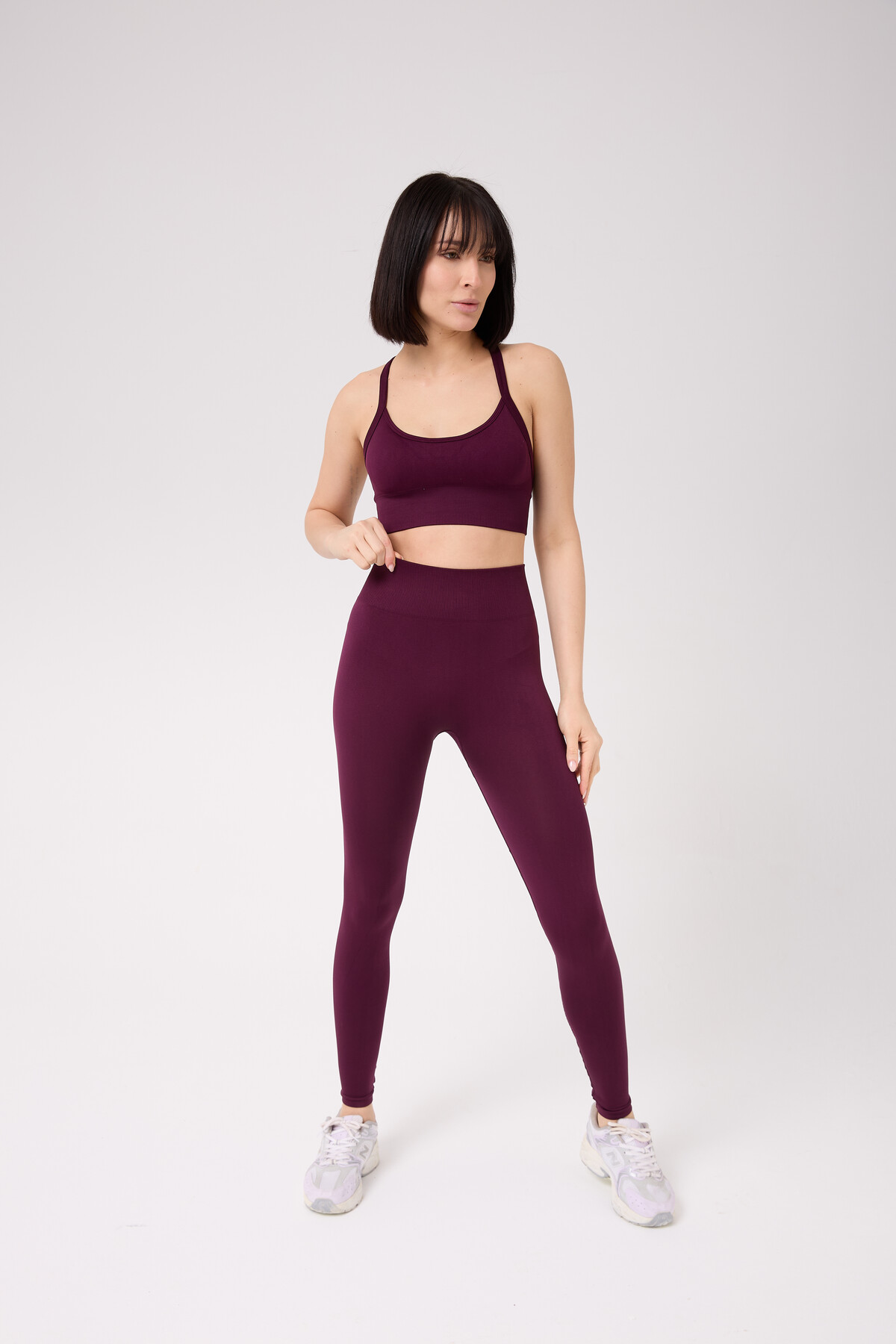 FOREVER MORE  Aura Model Arkası Büzgülü Toparlayıcı Etkili Yüksek Bel Dikişsiz Tayt - Görsel 2