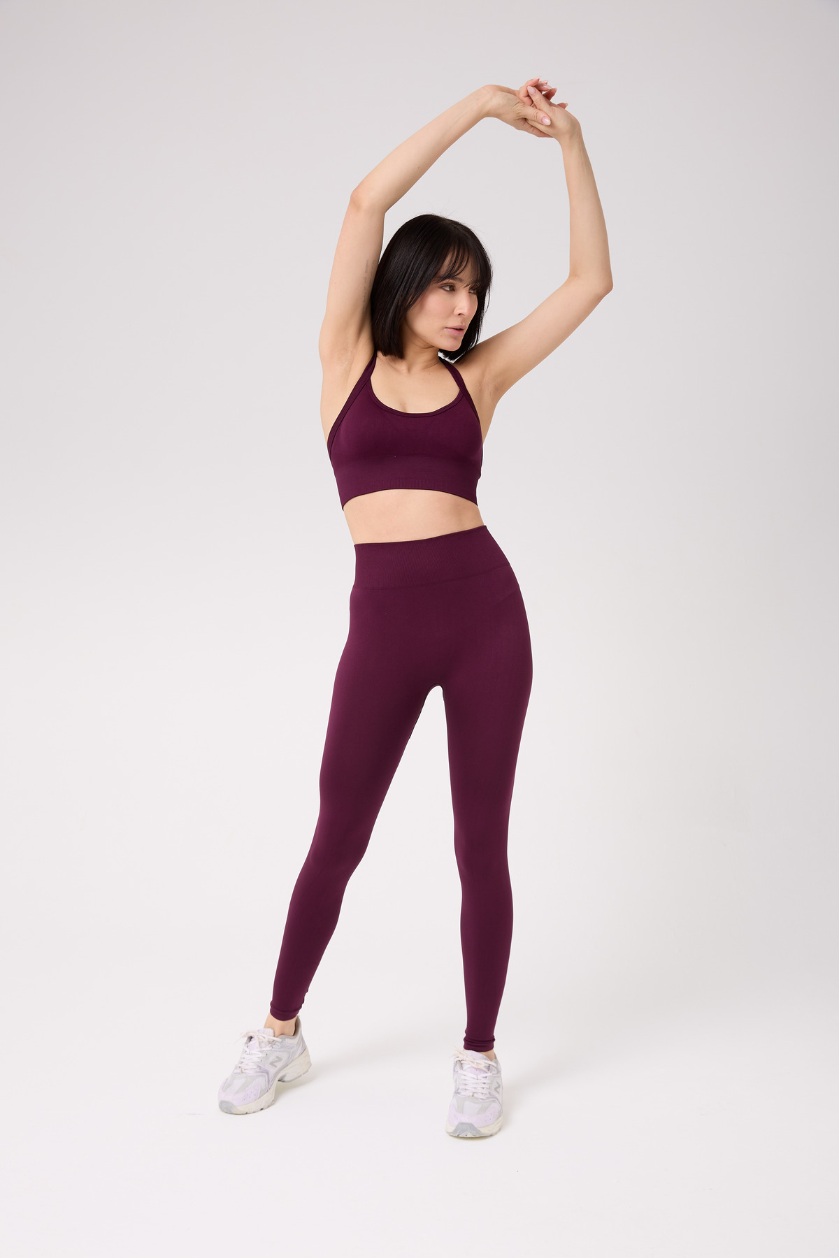 FOREVER MORE  Aura Model Arkası Büzgülü Toparlayıcı Etkili Yüksek Bel Dikişsiz Tayt - Görsel 3