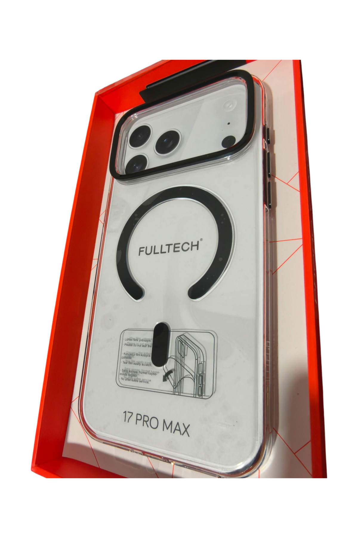 iPhone 17 Pro Max Uyumlu Ftpc3 Magsafe Şarj Destekli Şeffaf Kılıf