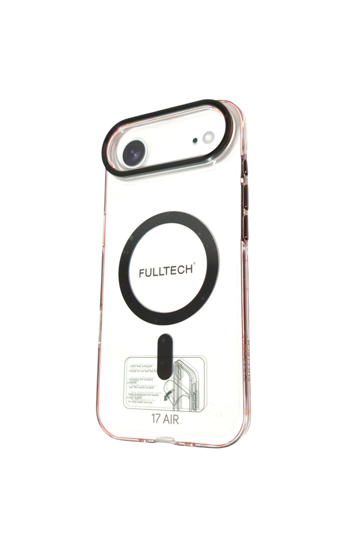 iPhone 17 Air Uyumlu Ftpc3 Magsafe Şarjlı Şeffaf Kılıf - Siyah