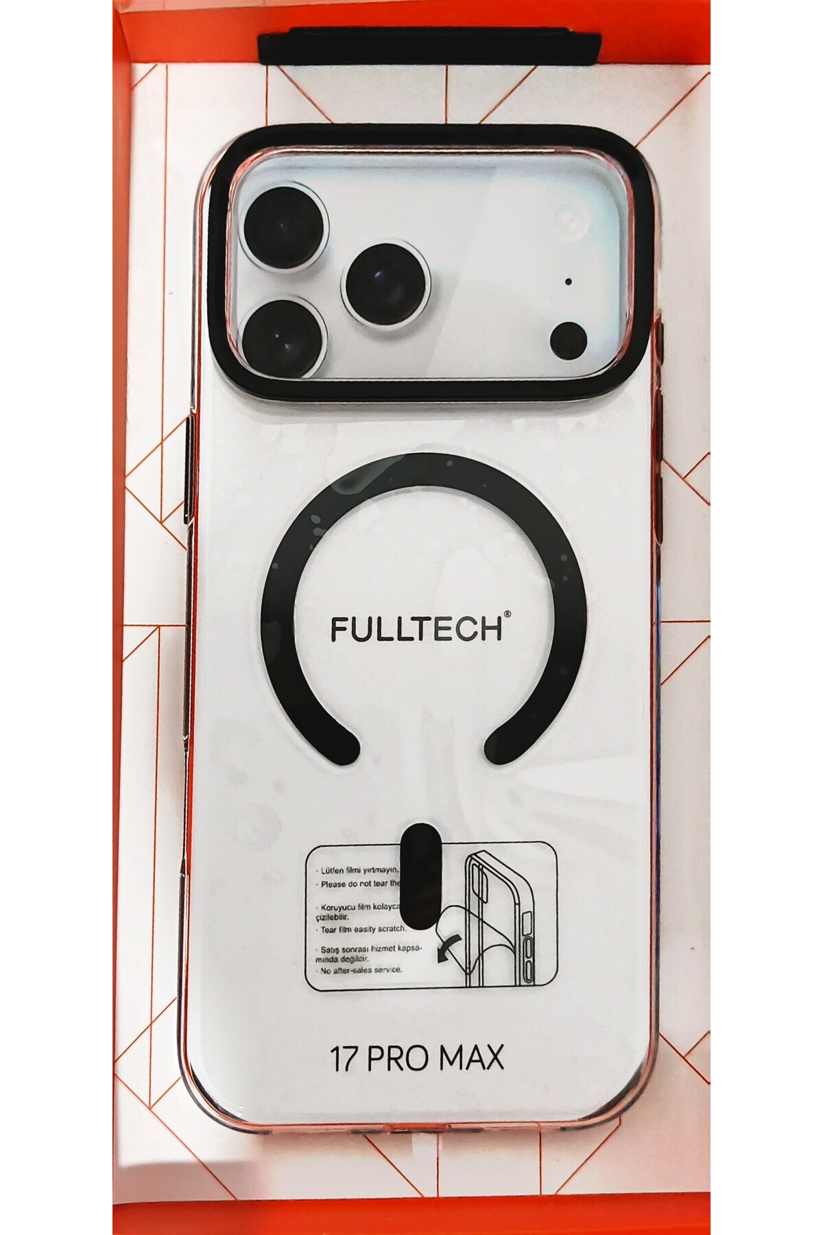 iPhone 17 Pro Max Uyumlu Ftpc3 Magsafe Şarj Destekli Şeffaf Kılıf