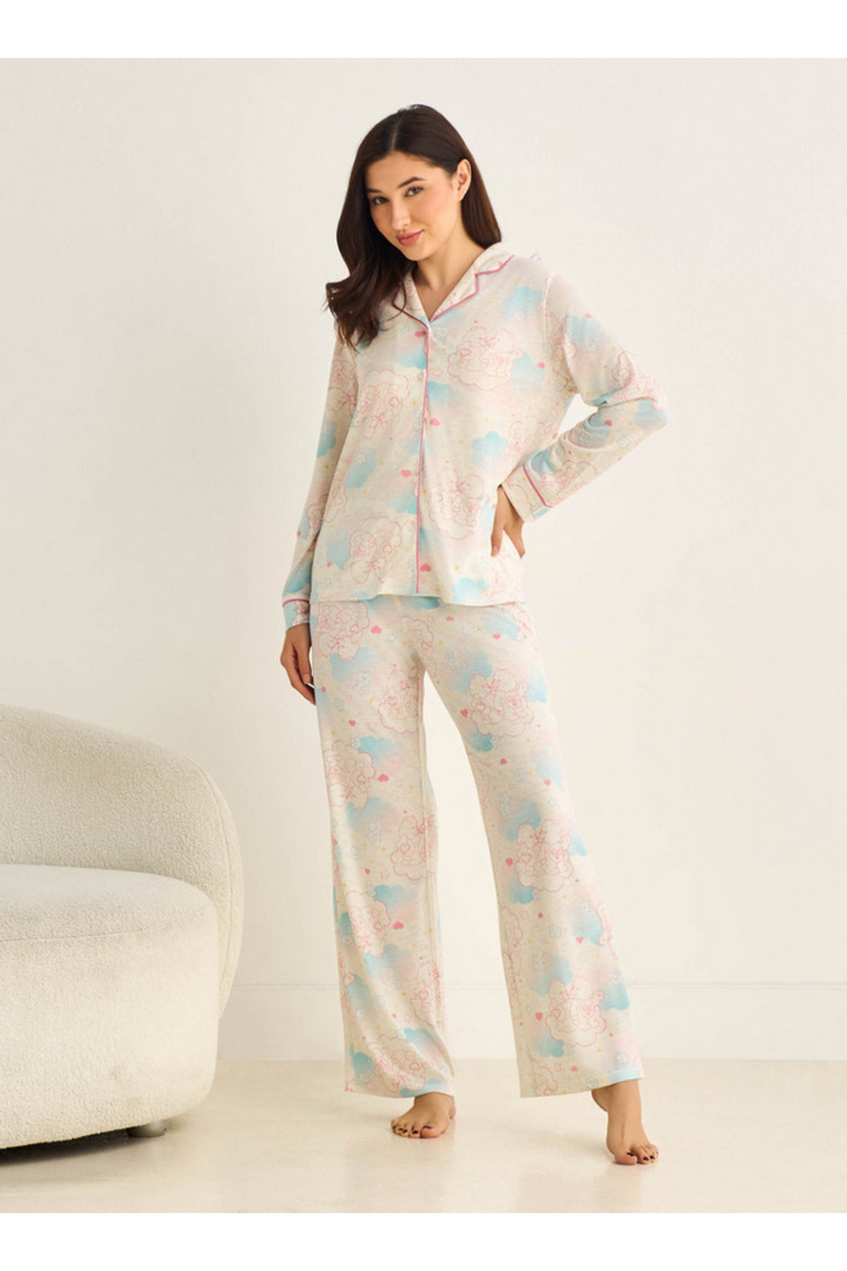 FAV Pyjama Set Button-Down Shirt and Pants