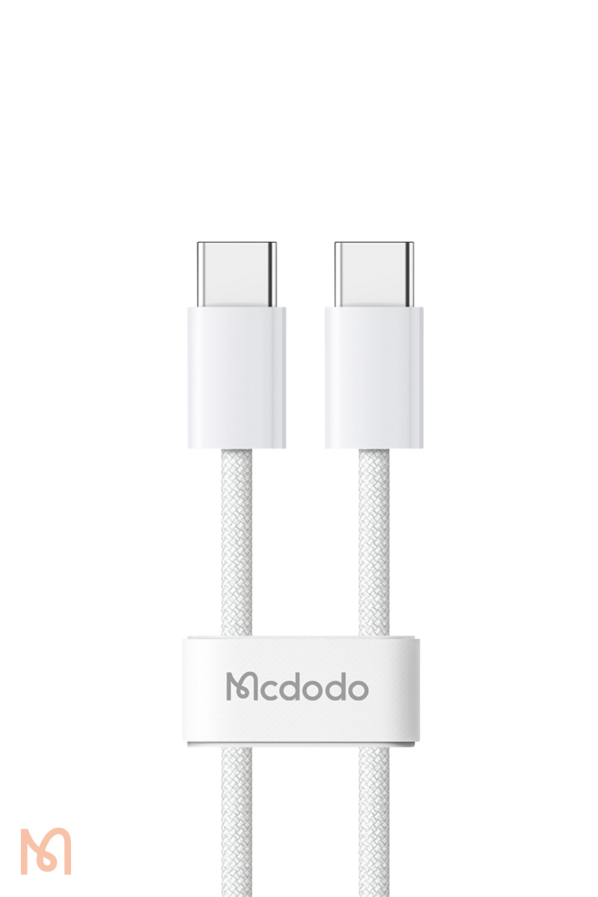 60W Usb-C To Usb-C Fast Charging And Data Cable 3A White 1.2 Meter 480Mbps Nylon Braid