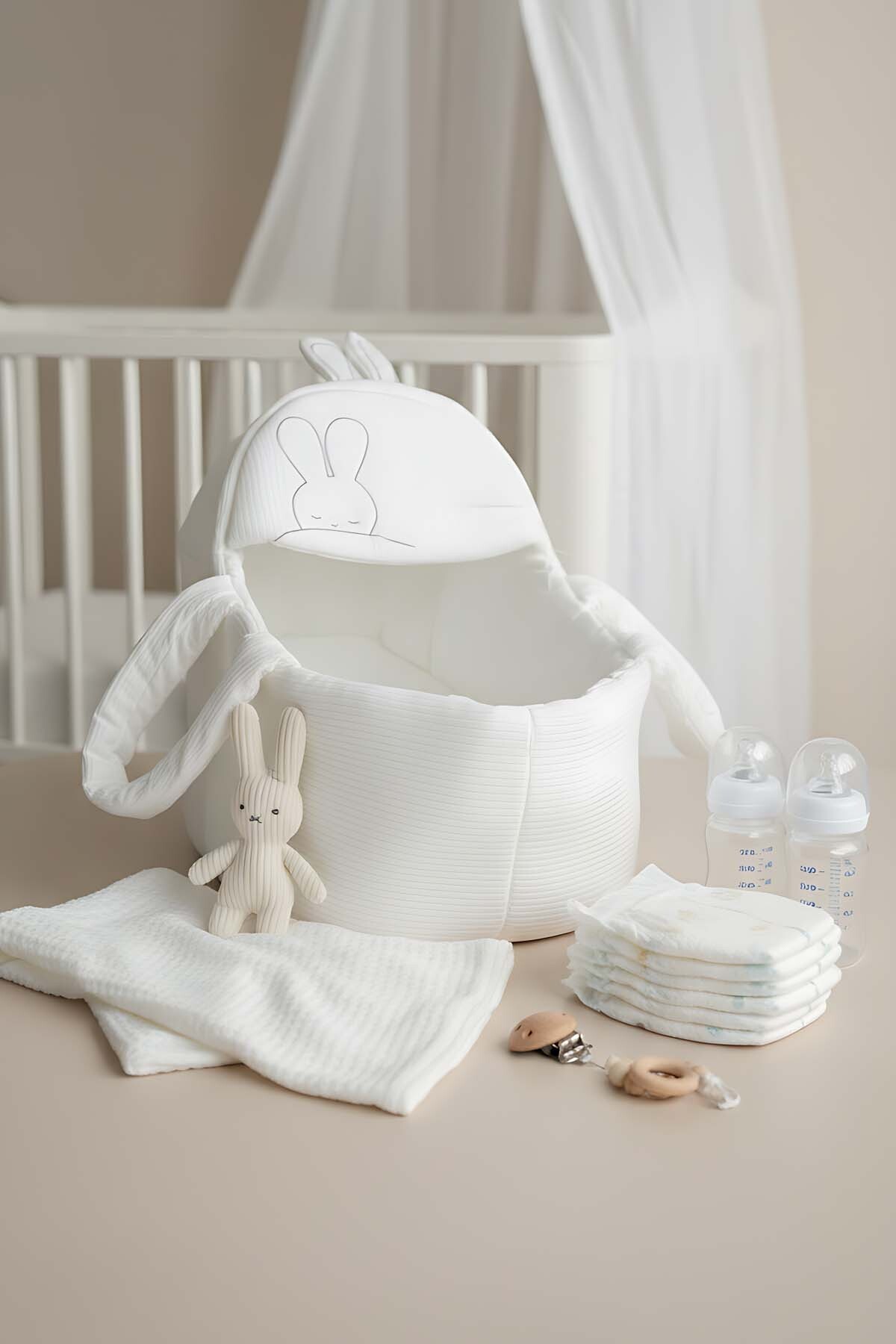 Rivaİstanbul Tavşan Kulaklı Bebek Taşıma Çantası fotoğrafı 3 (önizleme)