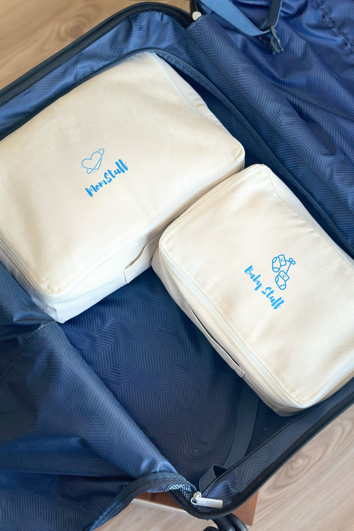 Mama Yoyo Baby Kids 4lü Anne Bebek Doğum Hastane Düzenleme Bavul Çantası Hastane Çıkışı Hurç Seti Stuff Mavi fotoğrafı 2 (önizleme)