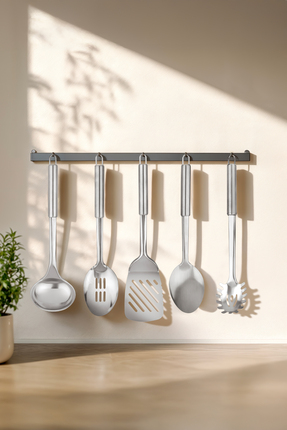 Nehir Stew Sade 5 Parça Paslanmaz Çelik Servis Takımı