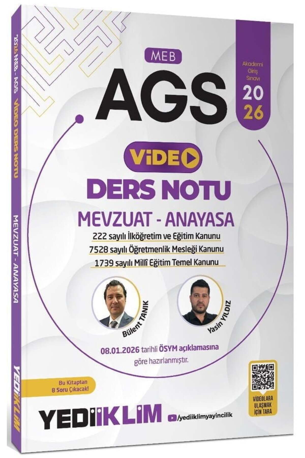 Anla Kazan Yayınları Yediiklim 2026 MEB-AGS Mevzuat-Anayasa Video Ders ...