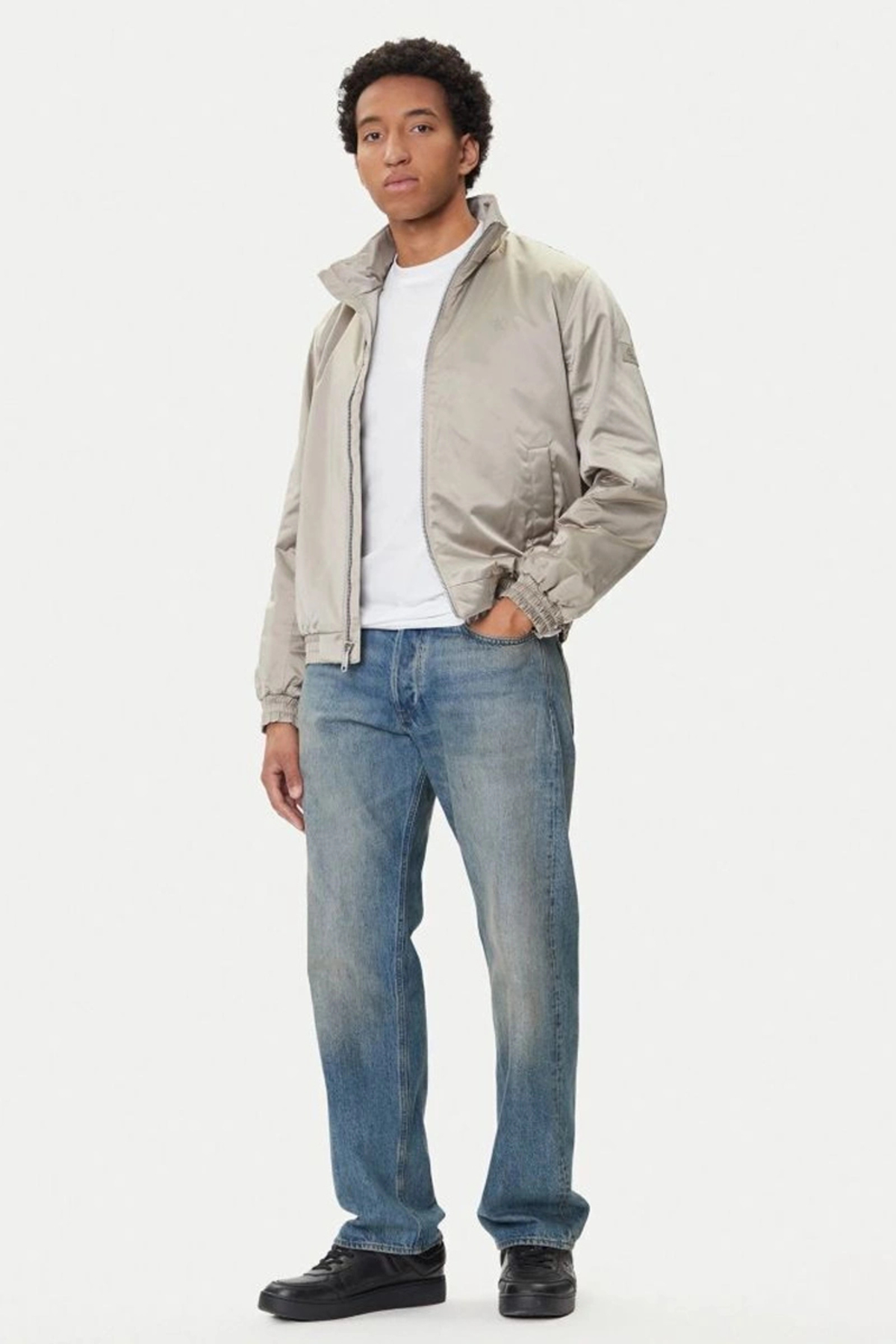 Calvin Klein LS PADDED HARRINGTON JACKET Bej Erkek Ceket görsel 2