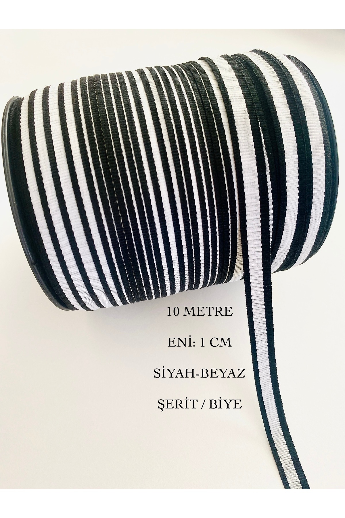10 Meter Width 1 Cm Black and White Narrow Weave, Colored Piping, Ribbon, Extrafor, Seam Sealer