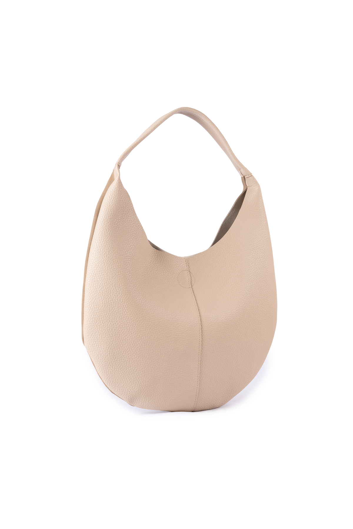 Rosella Süet Deri Çift Taraflı Makyaj Çantalı Kadın Omuz Çantası Vizon