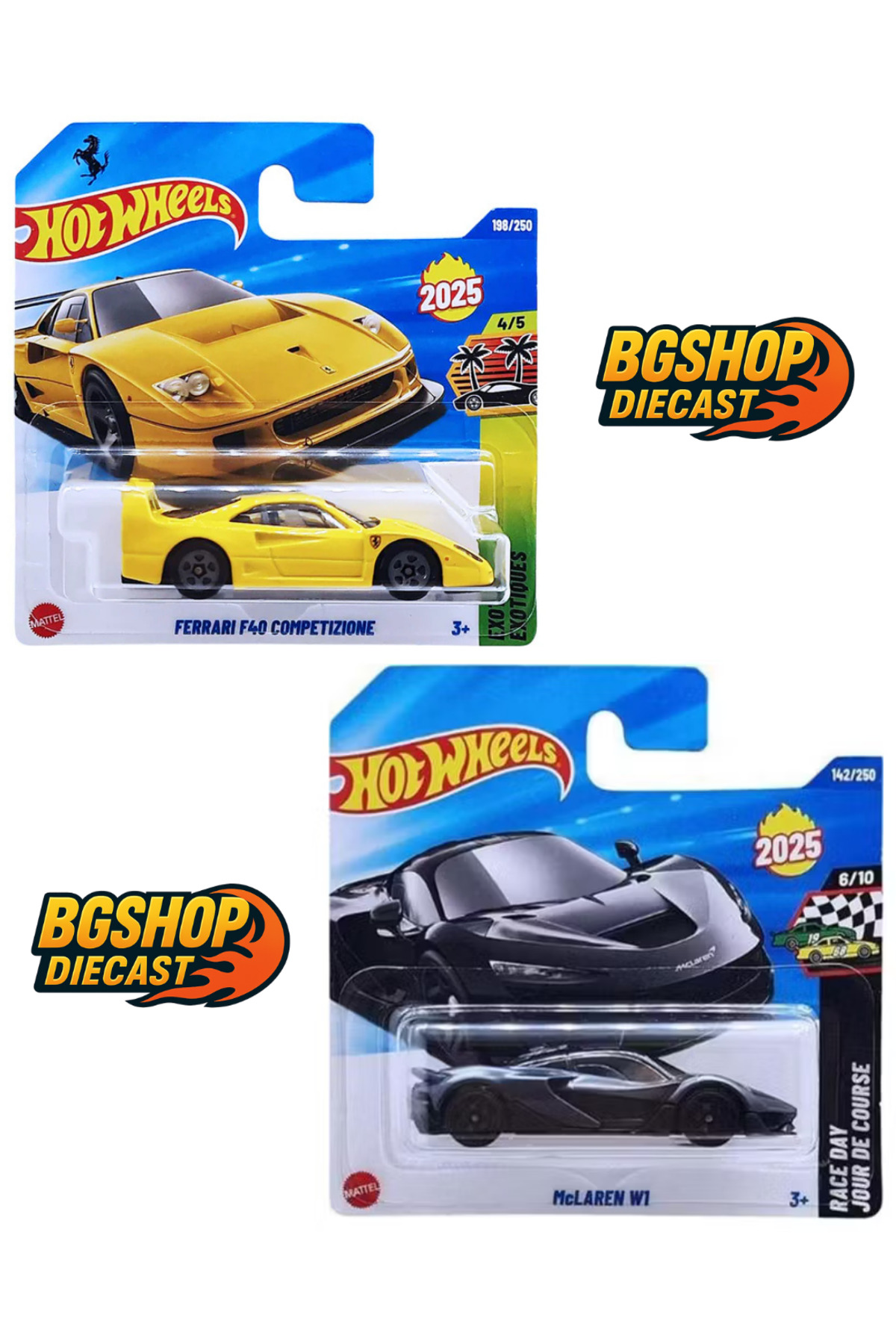 HOT WHEELS Ferrari F40 Competizione - McLaren W1 - Fiyatı, Yorumları