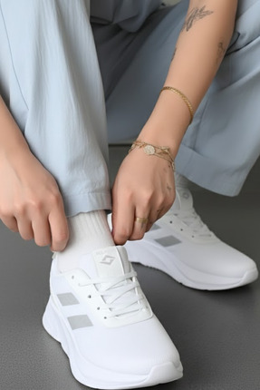 SOLAZER Kadın Ortopedik Elite Comfort Beyaz Sneaker Spor Ayakkabı