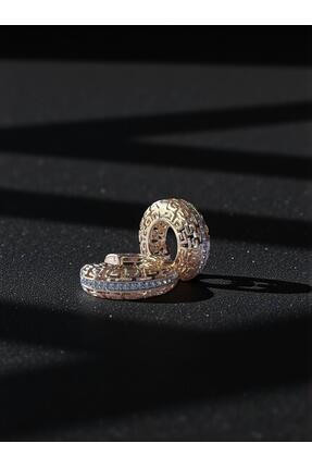 Solène Bijou Stella Zirkon Taşlı Altın Kaplama Rose Gold Çelik Küpe