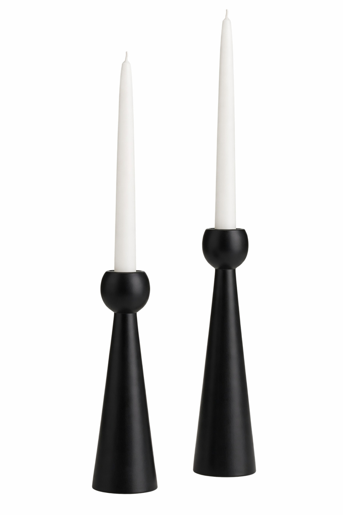 2pcs Modern Black Candlestick Set | Decorative Candle Holder