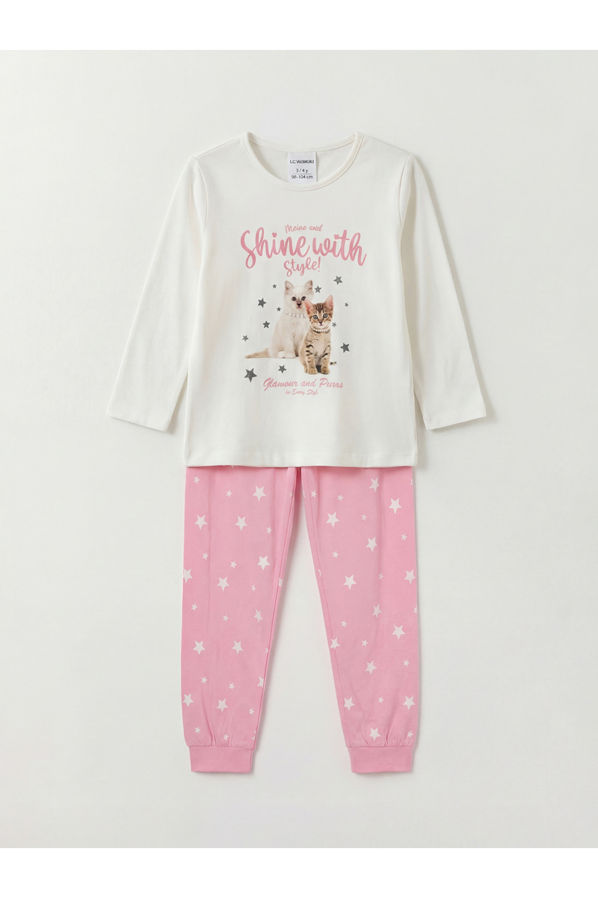LC Waikiki Freezen Store'dan Eşsiz Ürünler I Sıfır Roba Yaka Baskılı Kız Bebek Pijama Takım fotoğrafı 2 (önizleme)