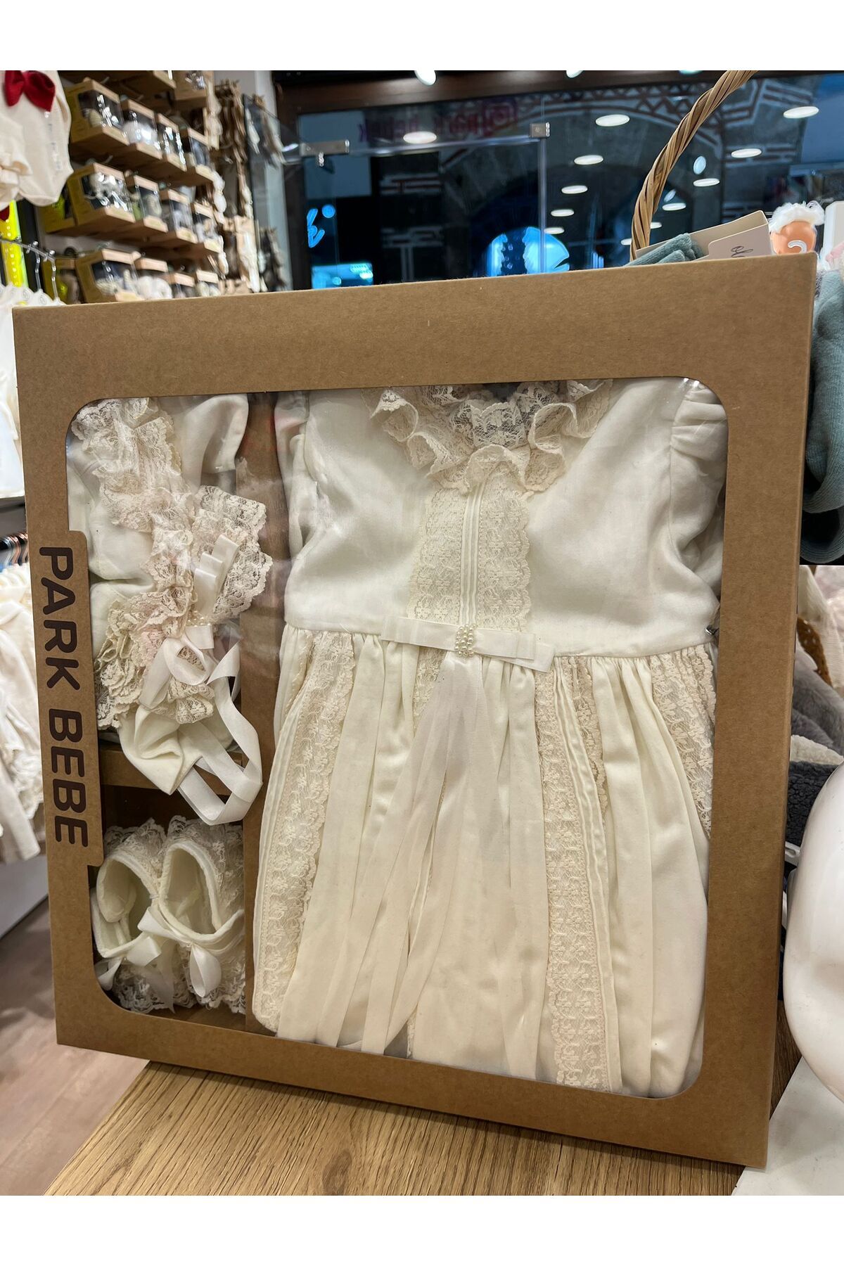 PARK BEBE Kız bebek mevlüt elbisesi özel dikim ipek kumaş 3 parça özel günler için tasarım fotoğrafı 7 (önizleme)