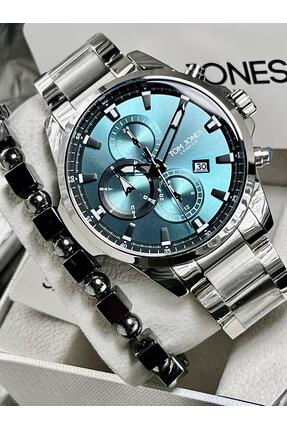 Tom Jones Yeni Erkek Kol Saati Gümüş Renk Çelik Kordon 5 Atm Su Geçirmez+Doğa...